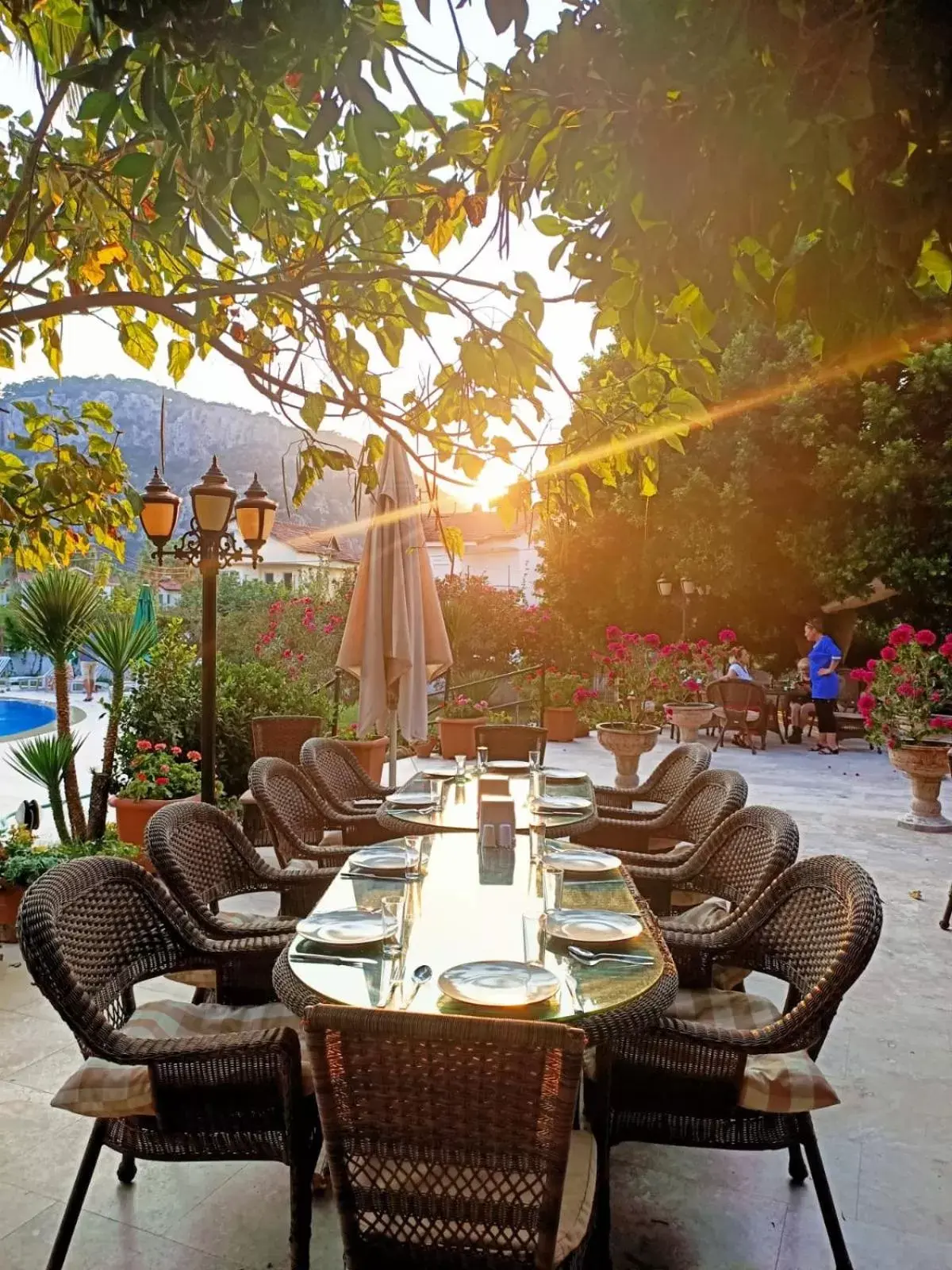 Patio, Restaurant/Places to Eat in Hotel Palme Dalyan