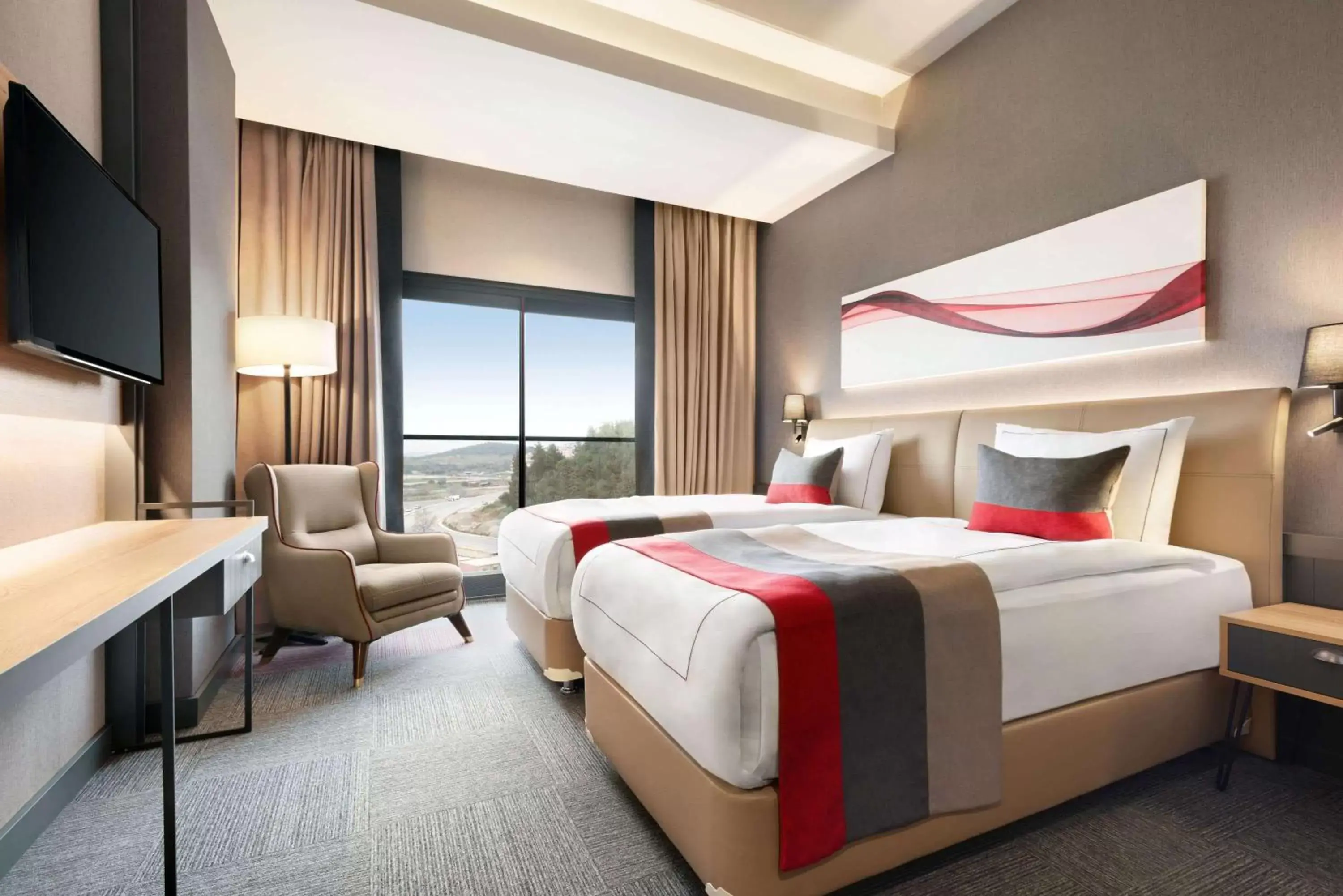 Photo of the whole room, Bed in Ramada By Wyndham Tire Photo of the whole room, Bed in Ramada By Wyndham Tire