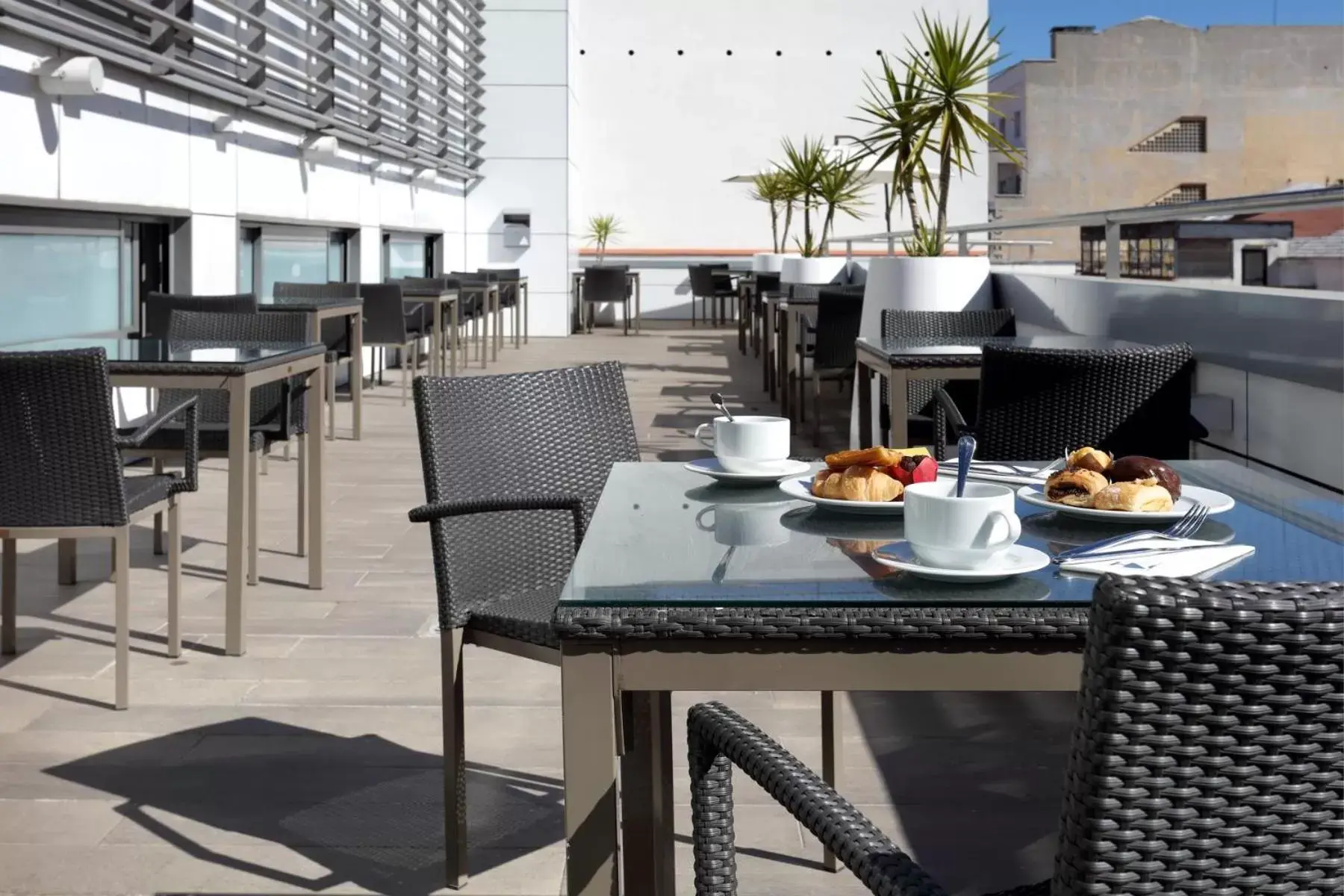 Balcony/Terrace, Restaurant/Places to Eat in Eurostars Plaza Mayor