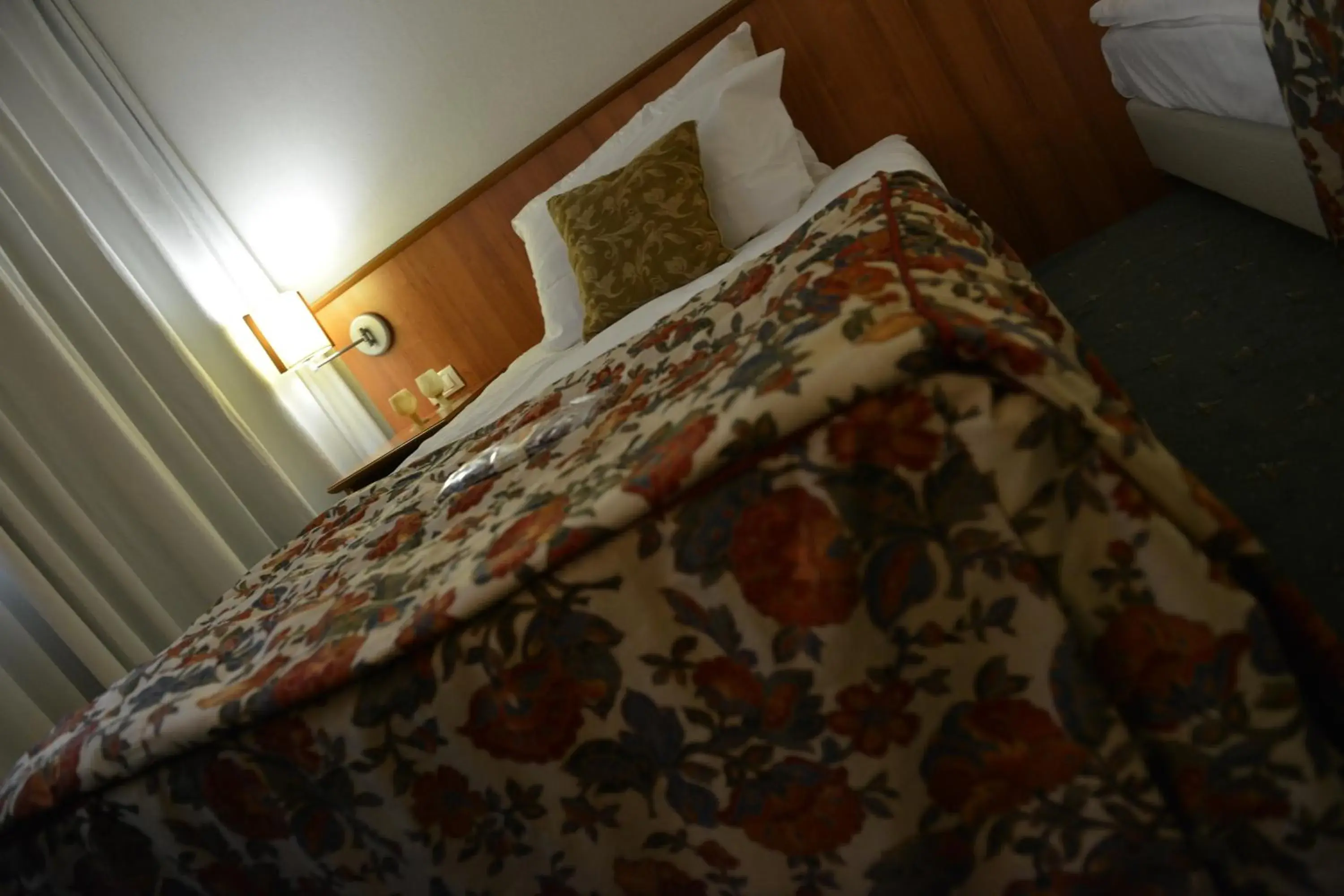 Bed in Hotel Karpos