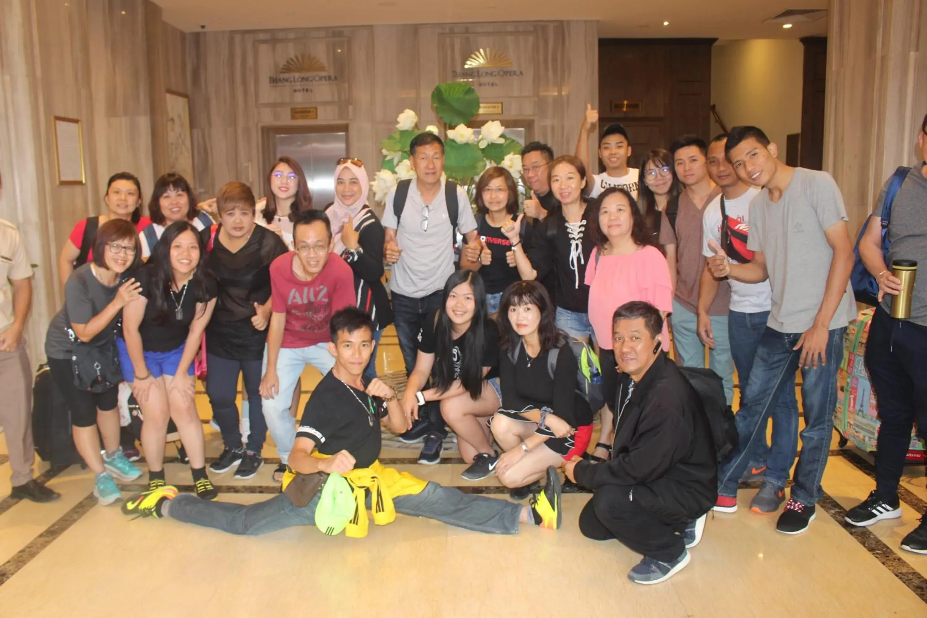 group of guests in Thang Long Opera Hotel