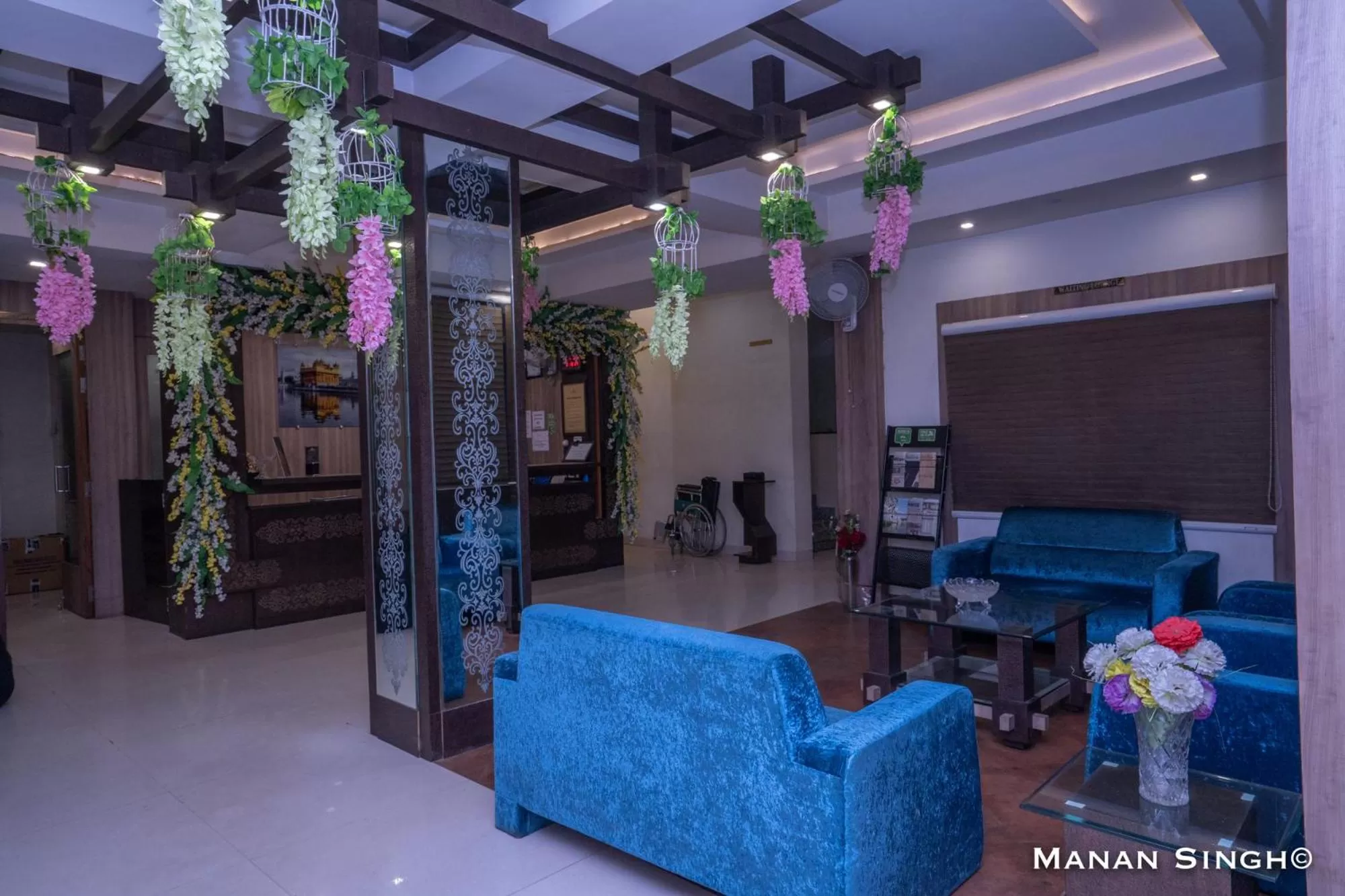 Lobby or reception in Hotel Samrat
