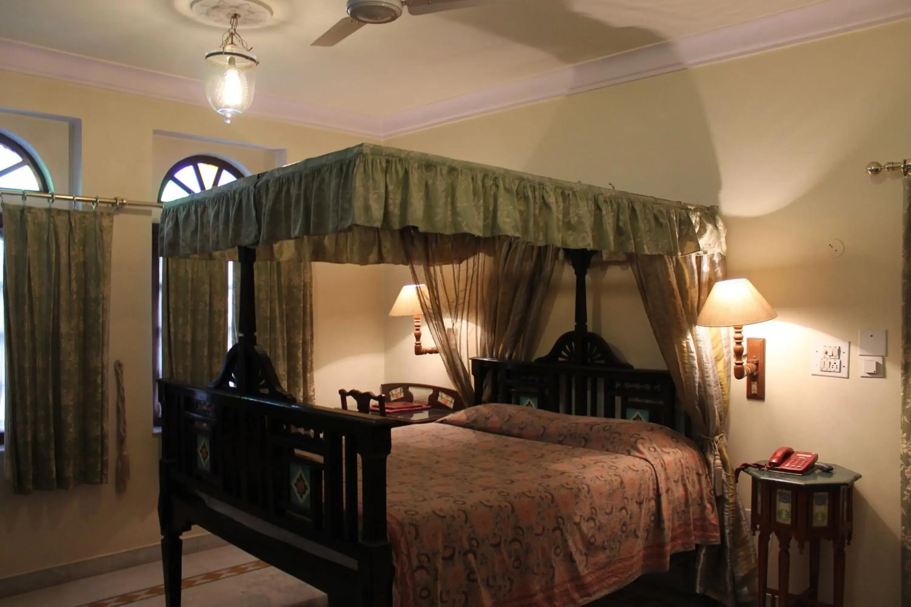 Photo of the whole room, Bed in Madhuban - A Heritage Home