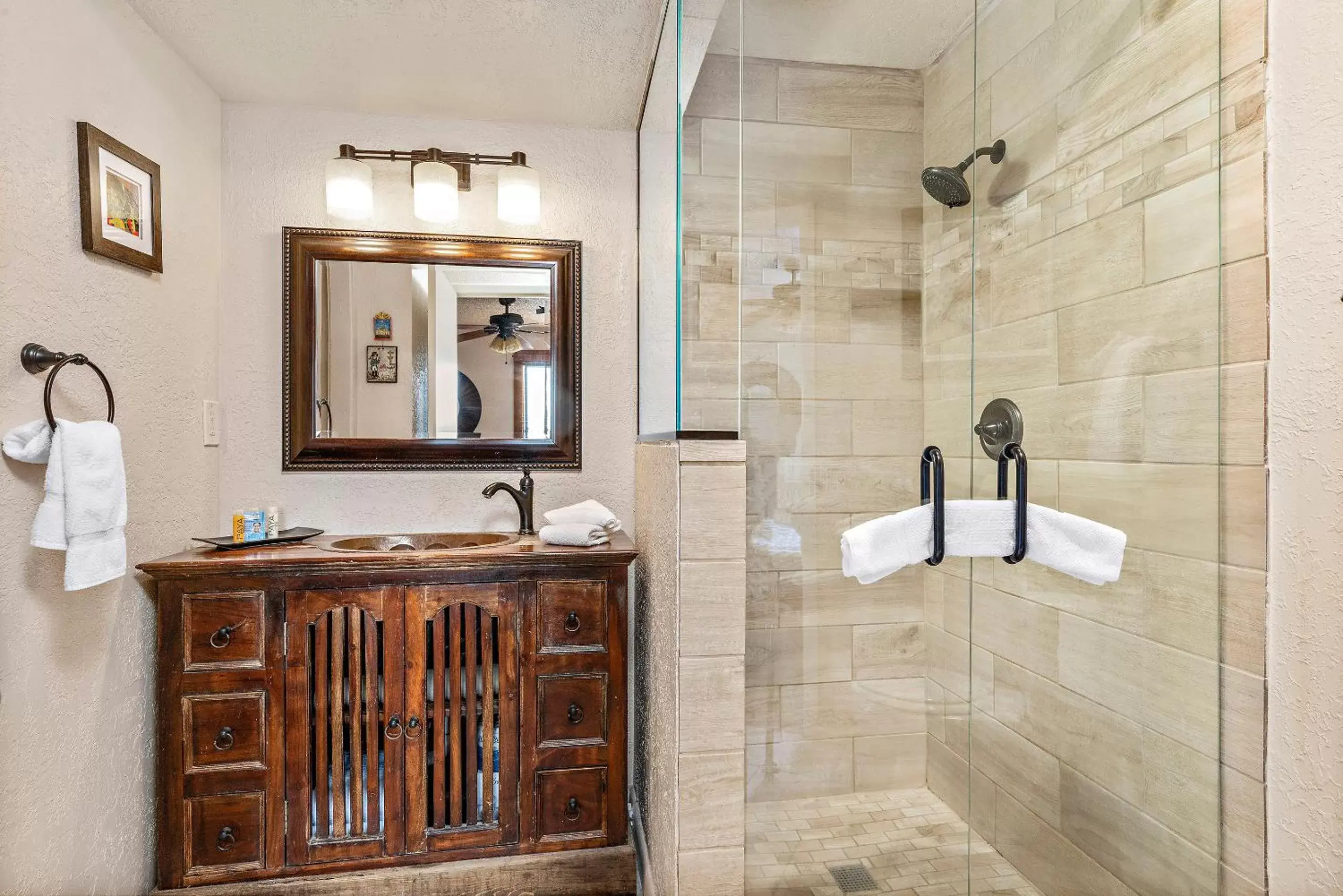 Bathroom in Fort Marcy Suites