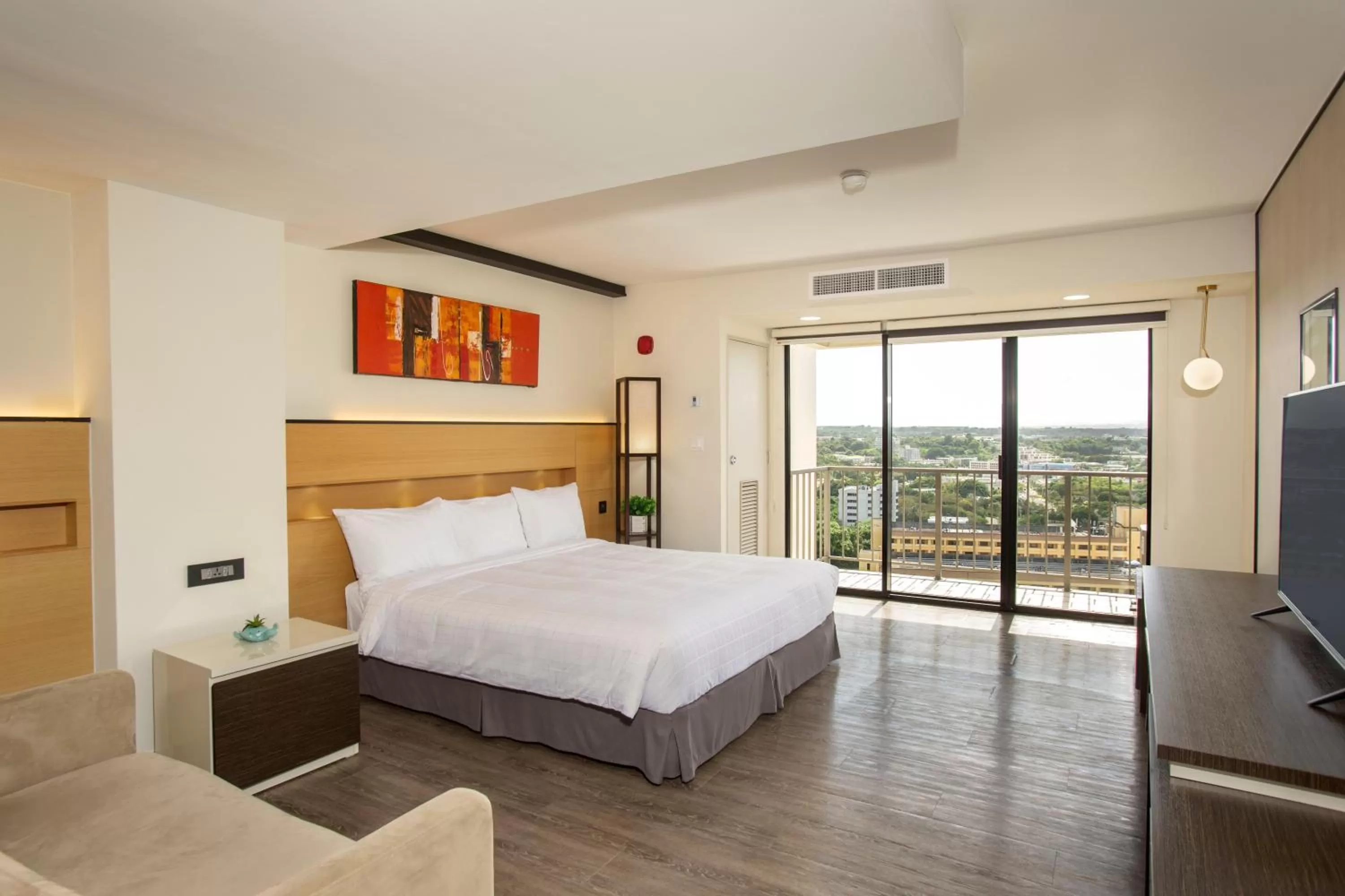 Bed in The Bayview Hotel Guam