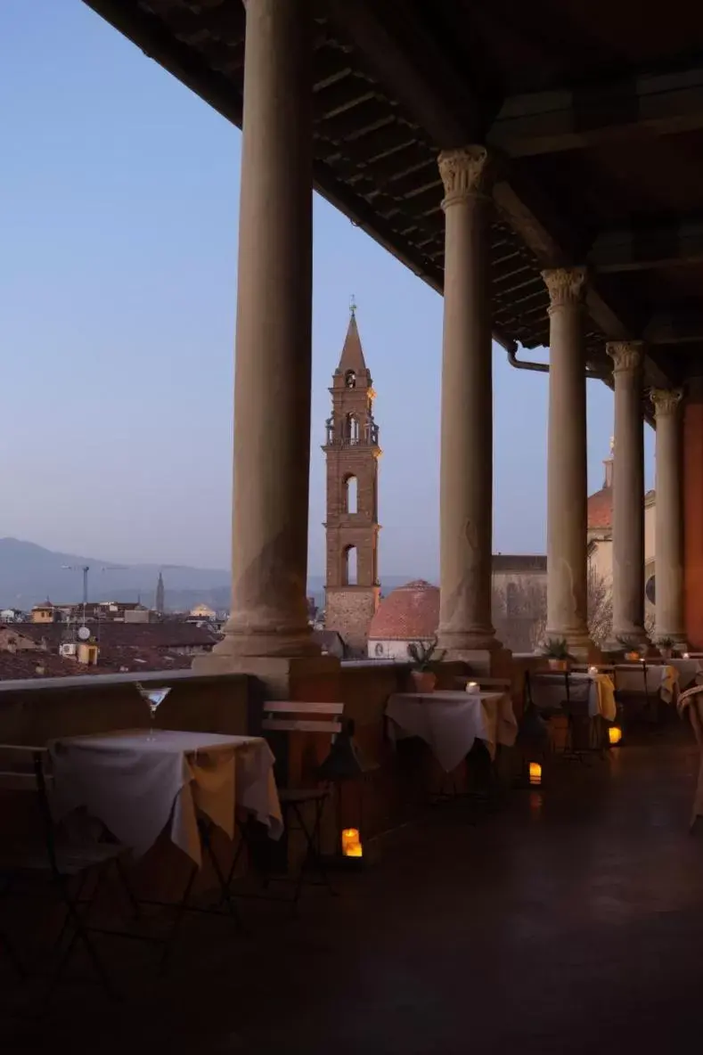 Balcony/Terrace, Restaurant/Places to Eat in Hotel Palazzo Guadagni