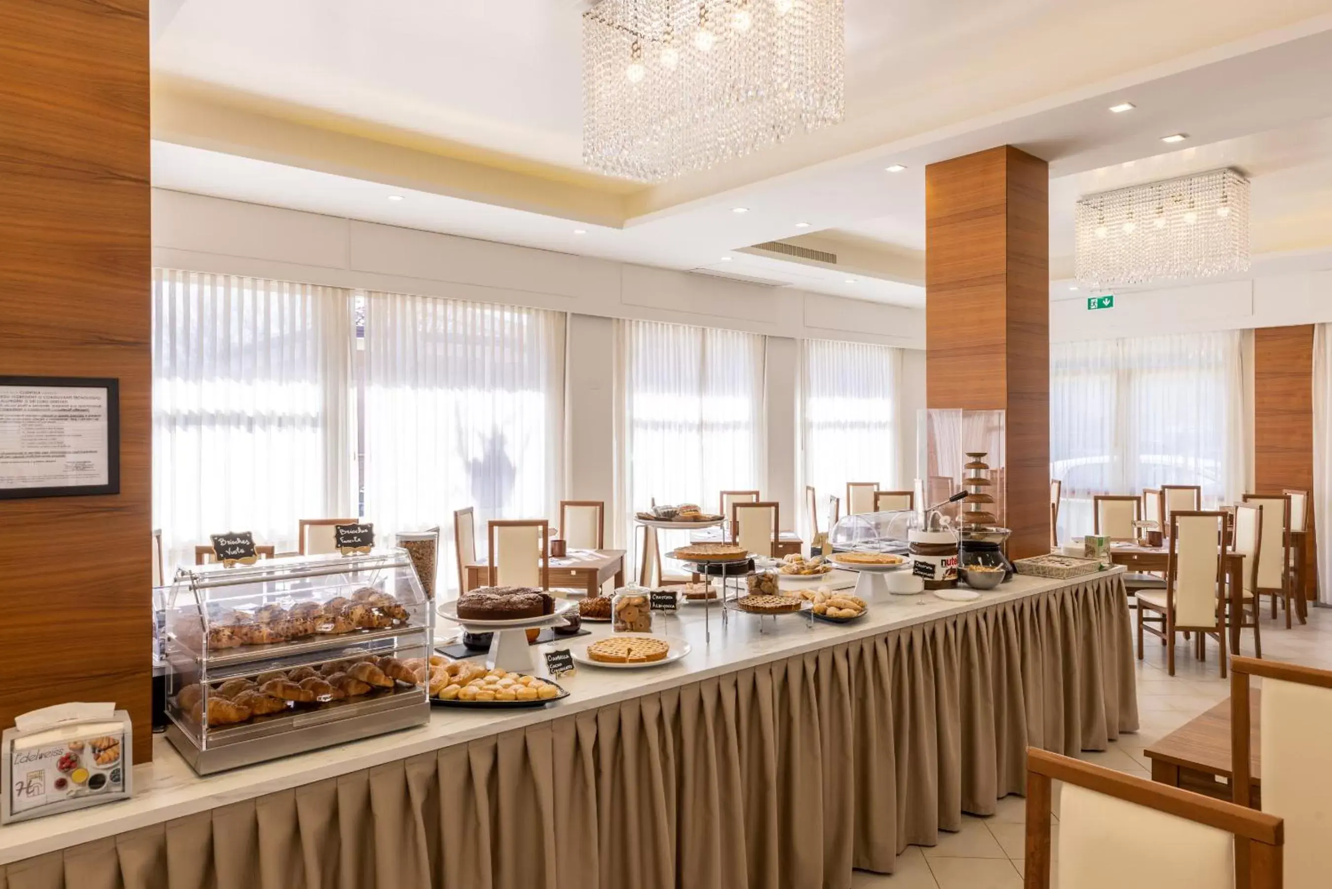 Breakfast, Restaurant/Places to Eat in Hotel Edelweiss Riccione