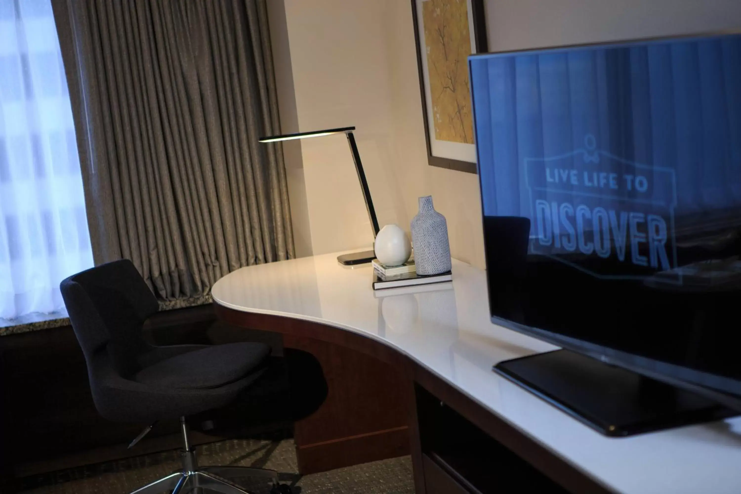 Photo of the whole room, TV/Entertainment Center in Renaissance Seattle Hotel