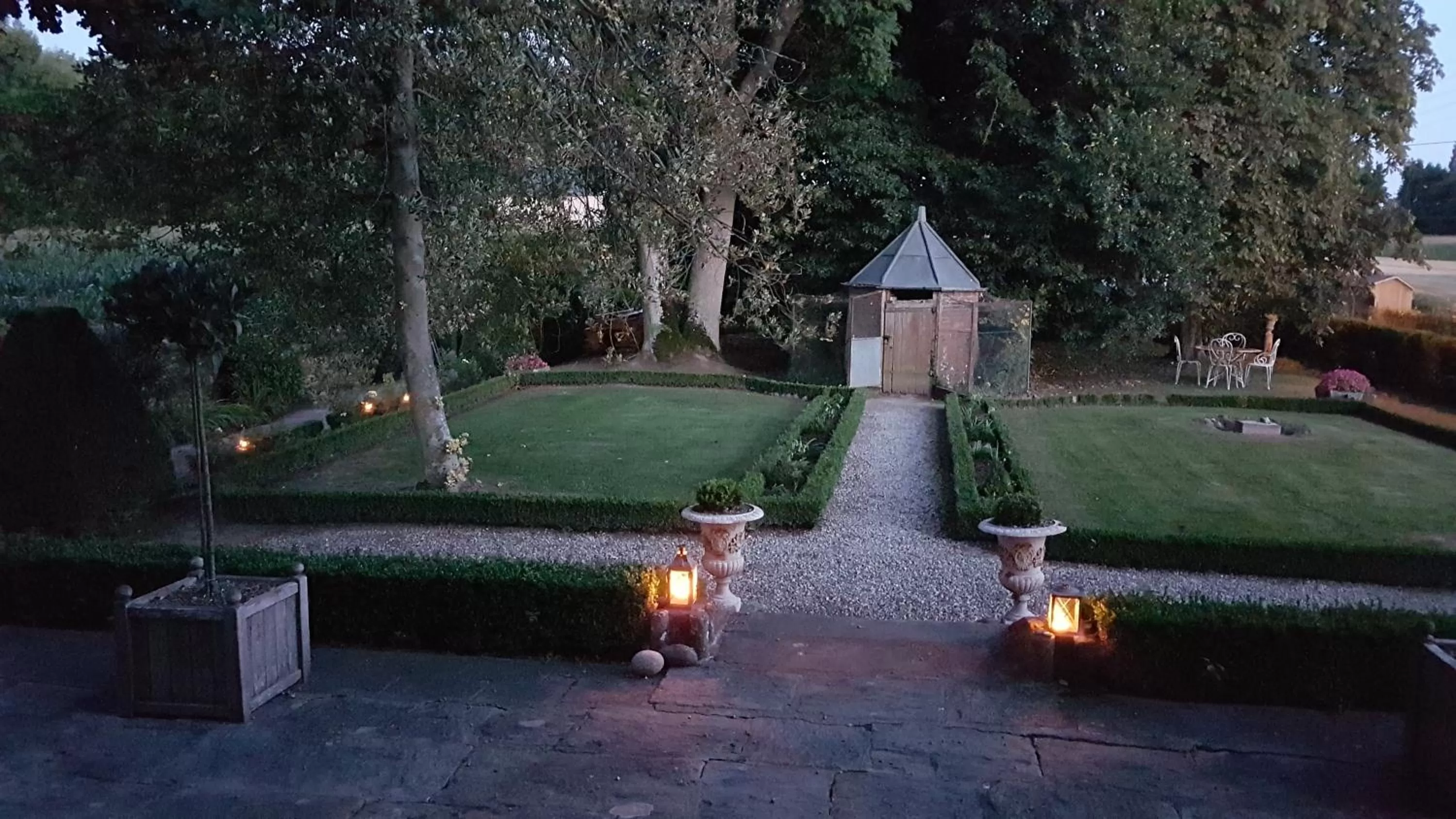 Garden view in Le Manoir de la Bigotière