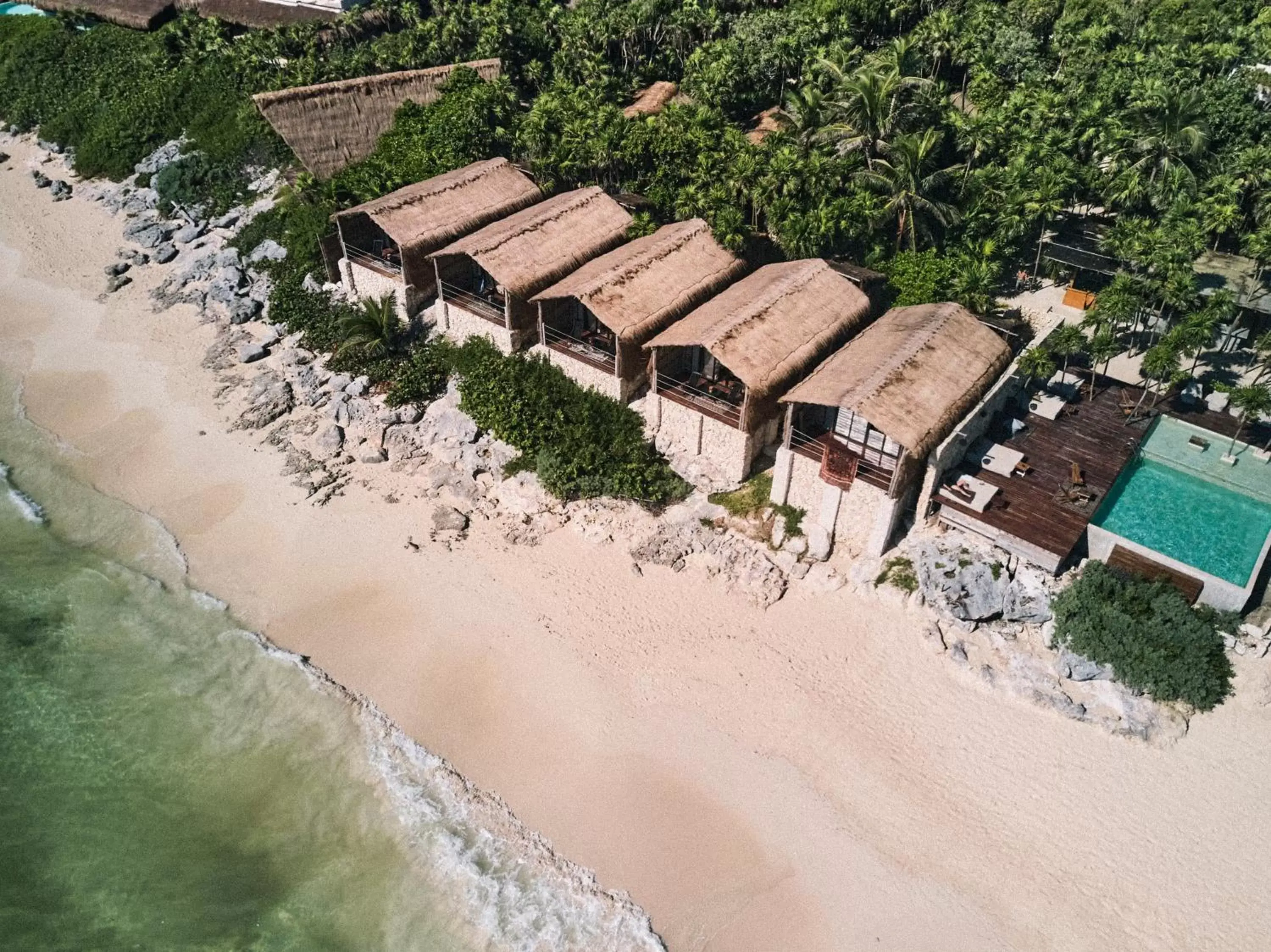 Beach, Bird's-eye View in Our Habitas Tulum