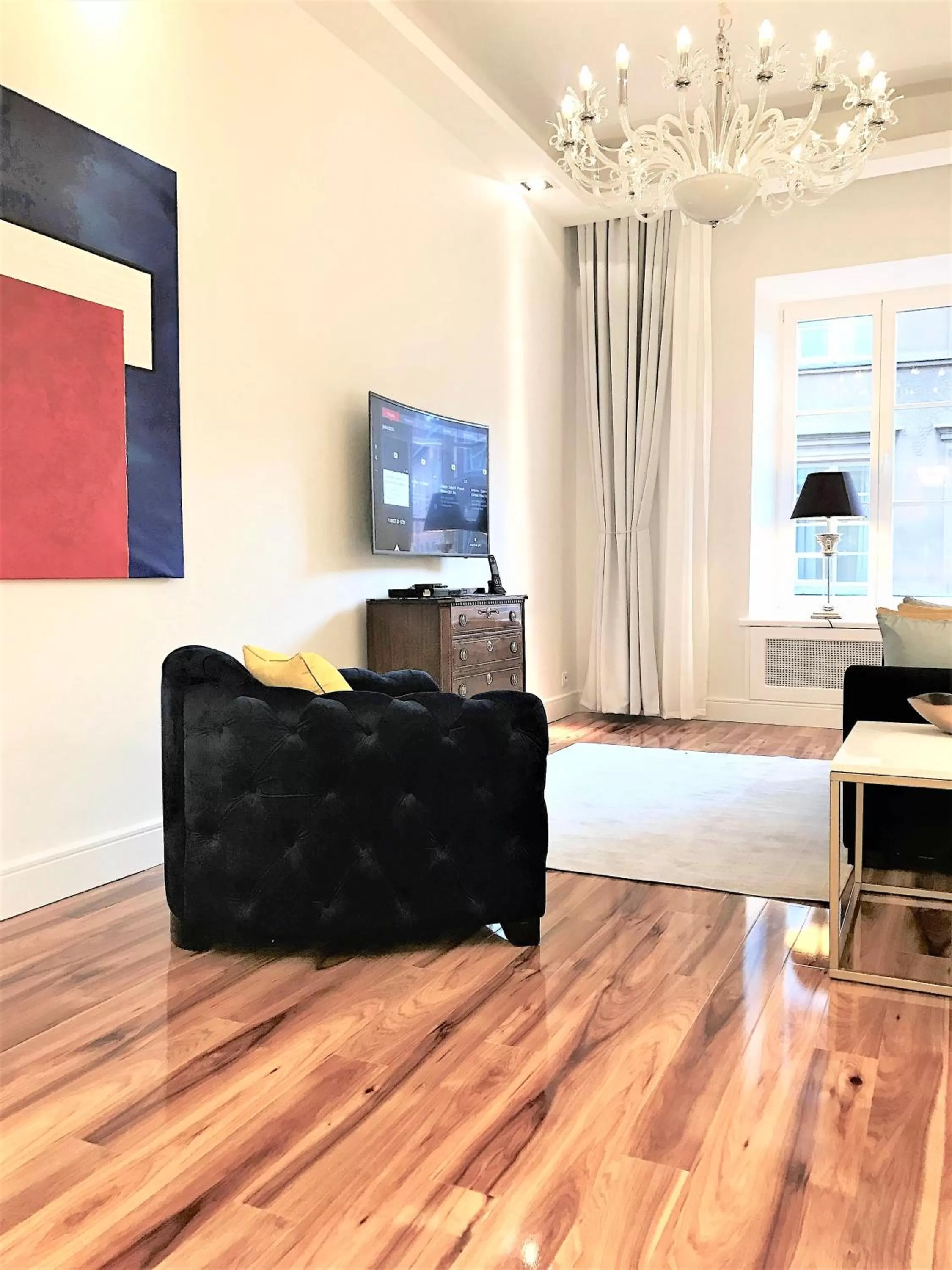 Living room in Luxury Apartments MONDRIAN Market Square III