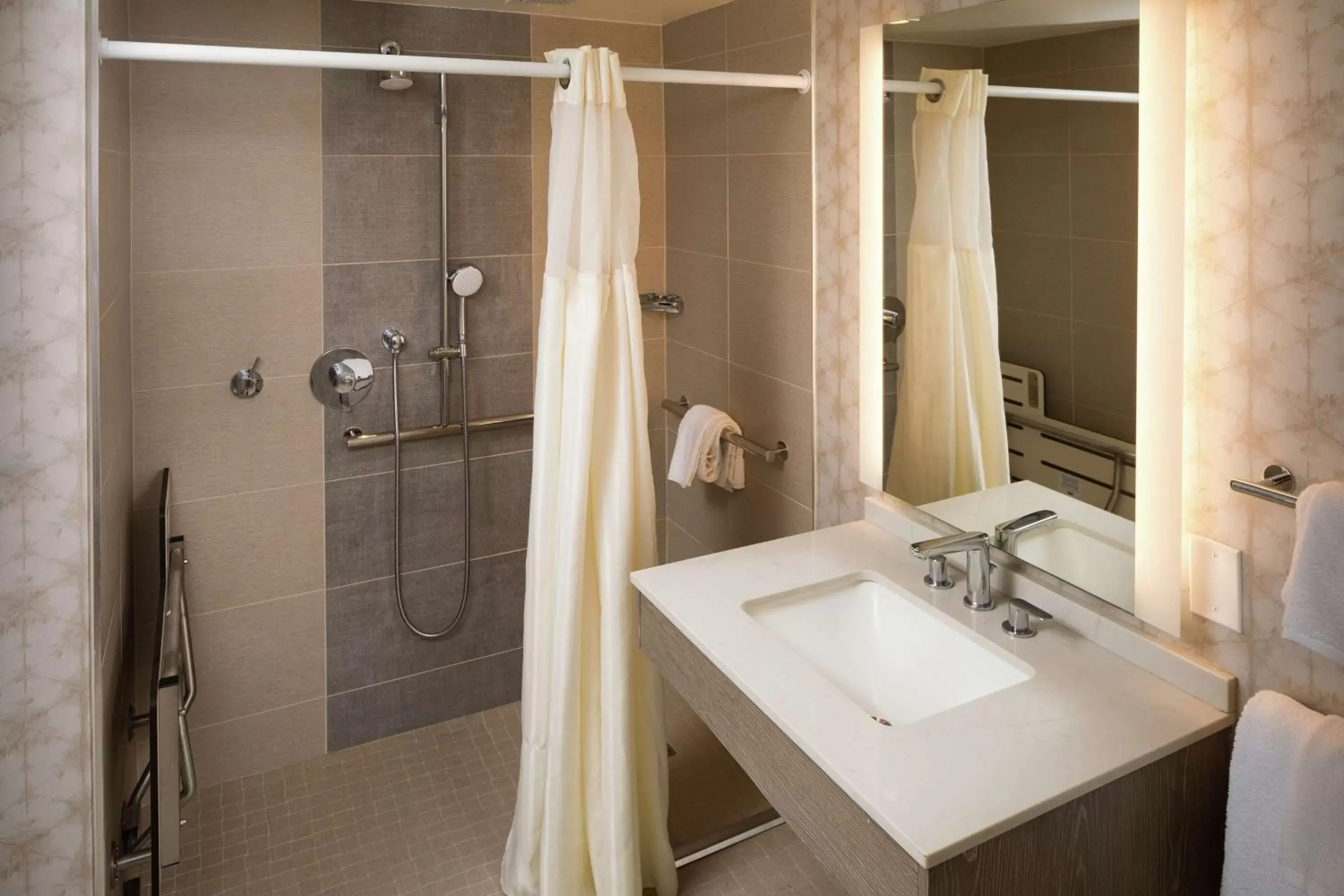 Bathroom in Hilton Birmingham Downtown at UAB Bathroom in Hilton Birmingham Downtown at UAB