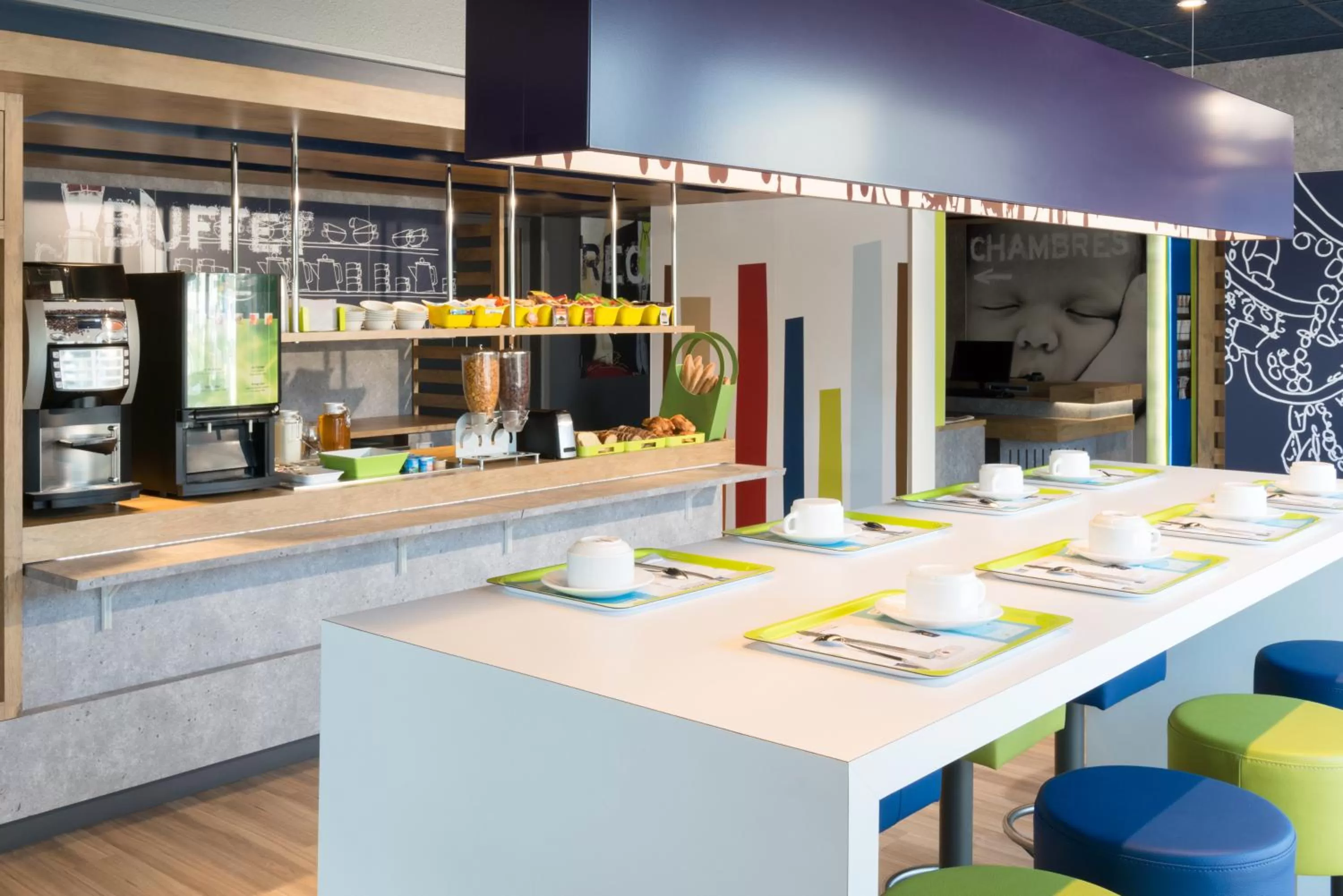 Restaurant/places to eat in Hotel Ibis Budget Lyon Eurexpo -