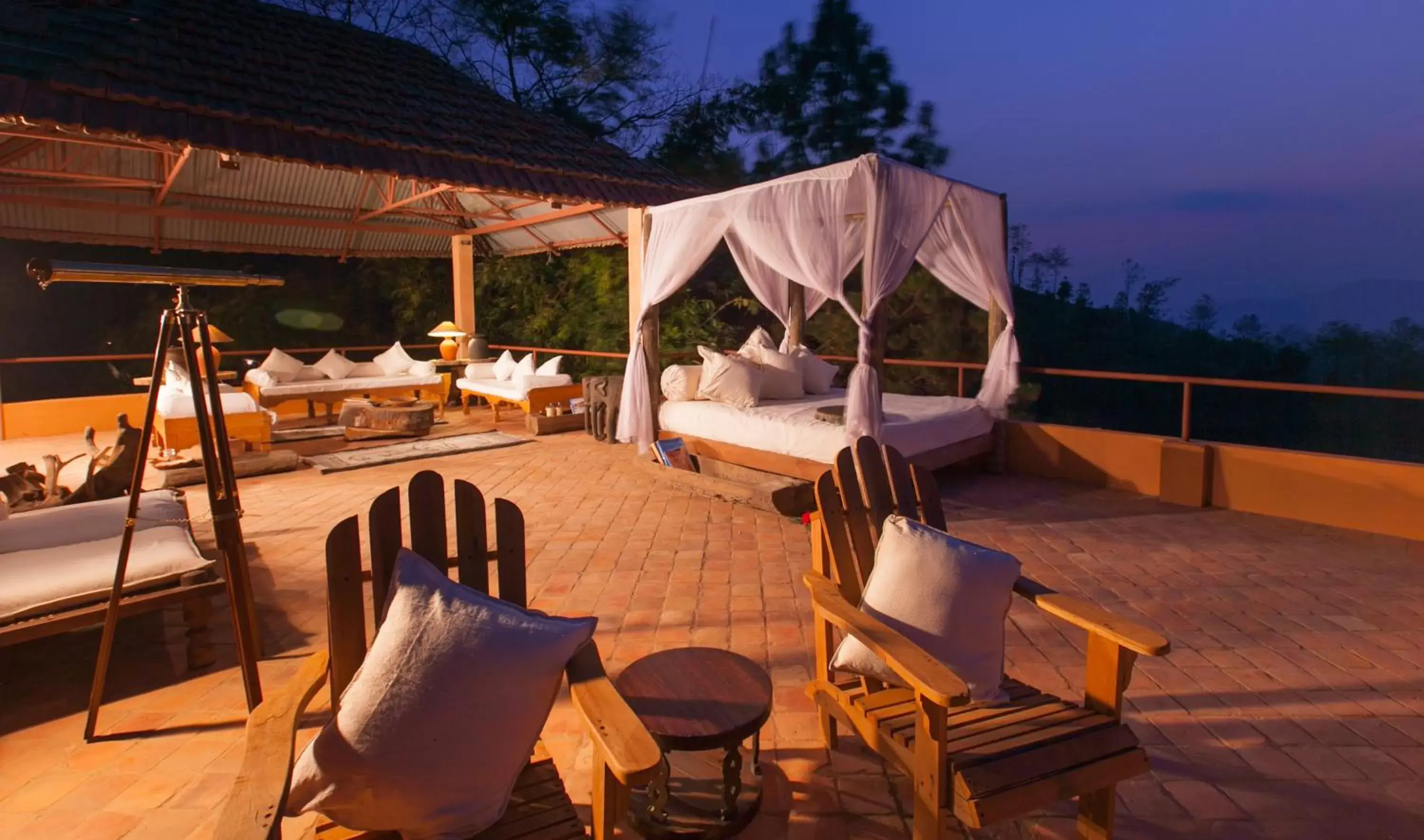 Balcony/Terrace, Restaurant/Places to Eat in Dwarika's Resort - Dhulikhel Balcony/Terrace, Restaurant/Places to Eat in Dwarika's Resort - Dhulikhel