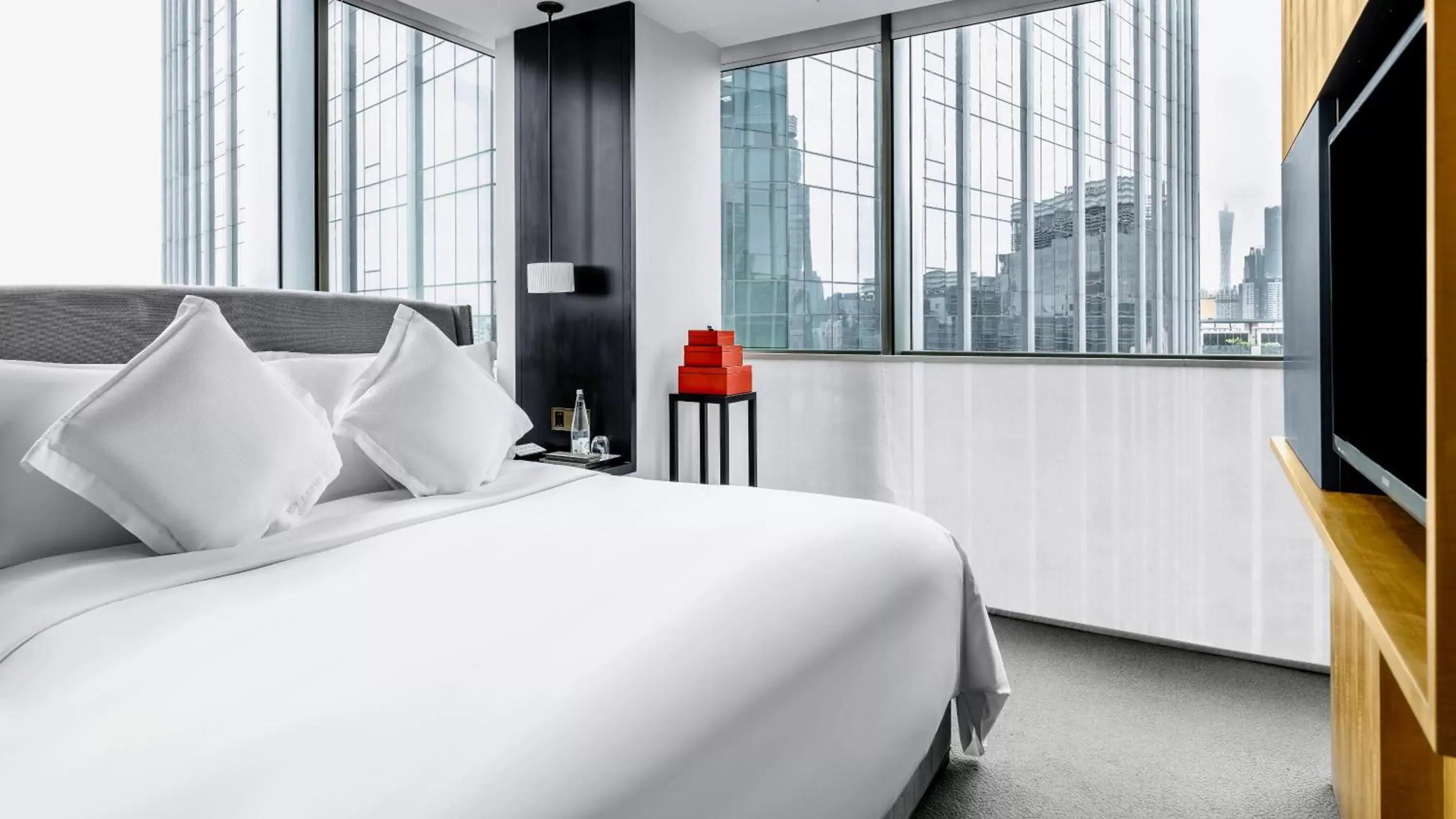 Bedroom, Bed in Mandarin Oriental Guangzhou- Free Shuttle Bus to Canton Fair Complex during Canton Fair period