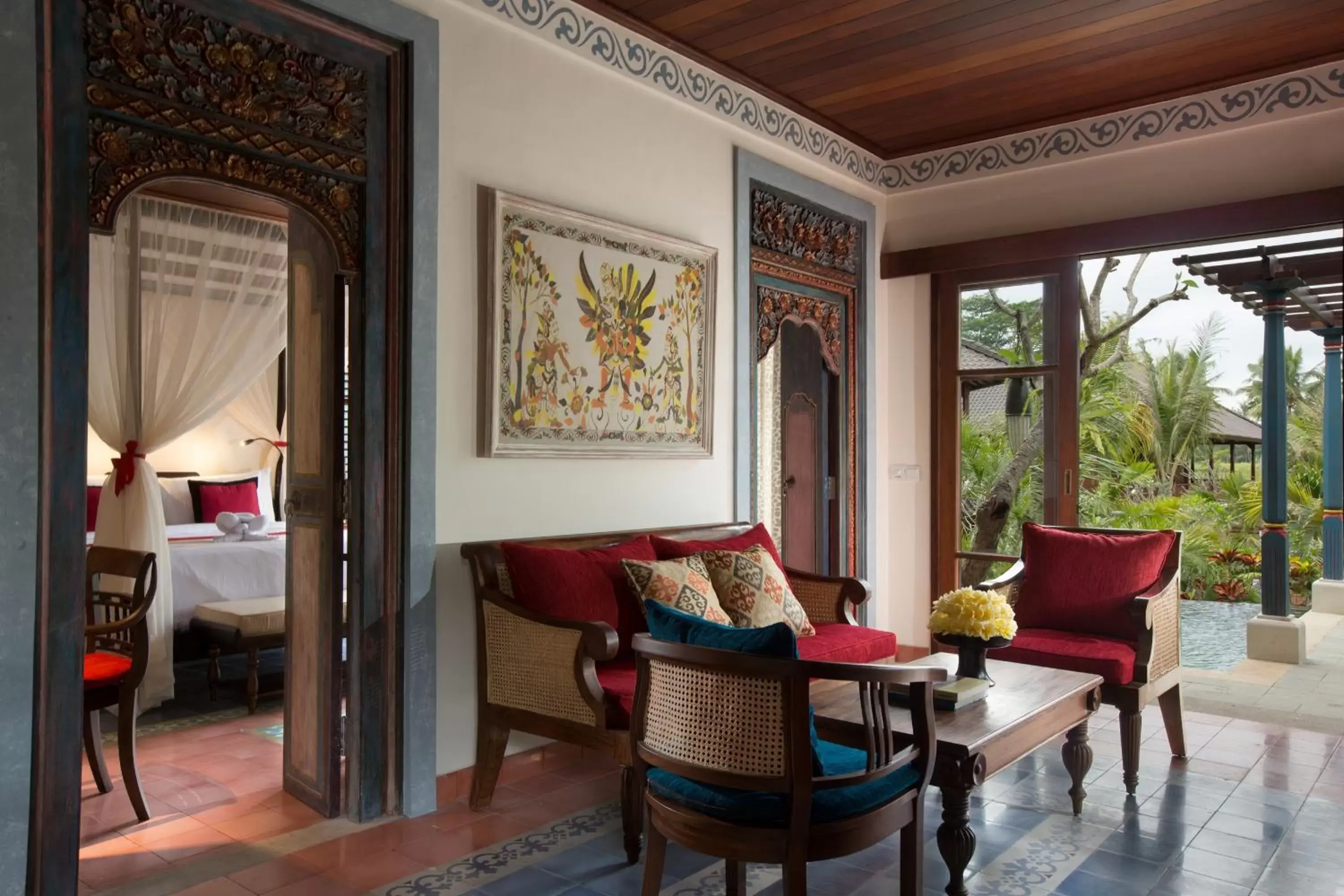 Living room, Seating Area in Dwaraka The Royal Villas