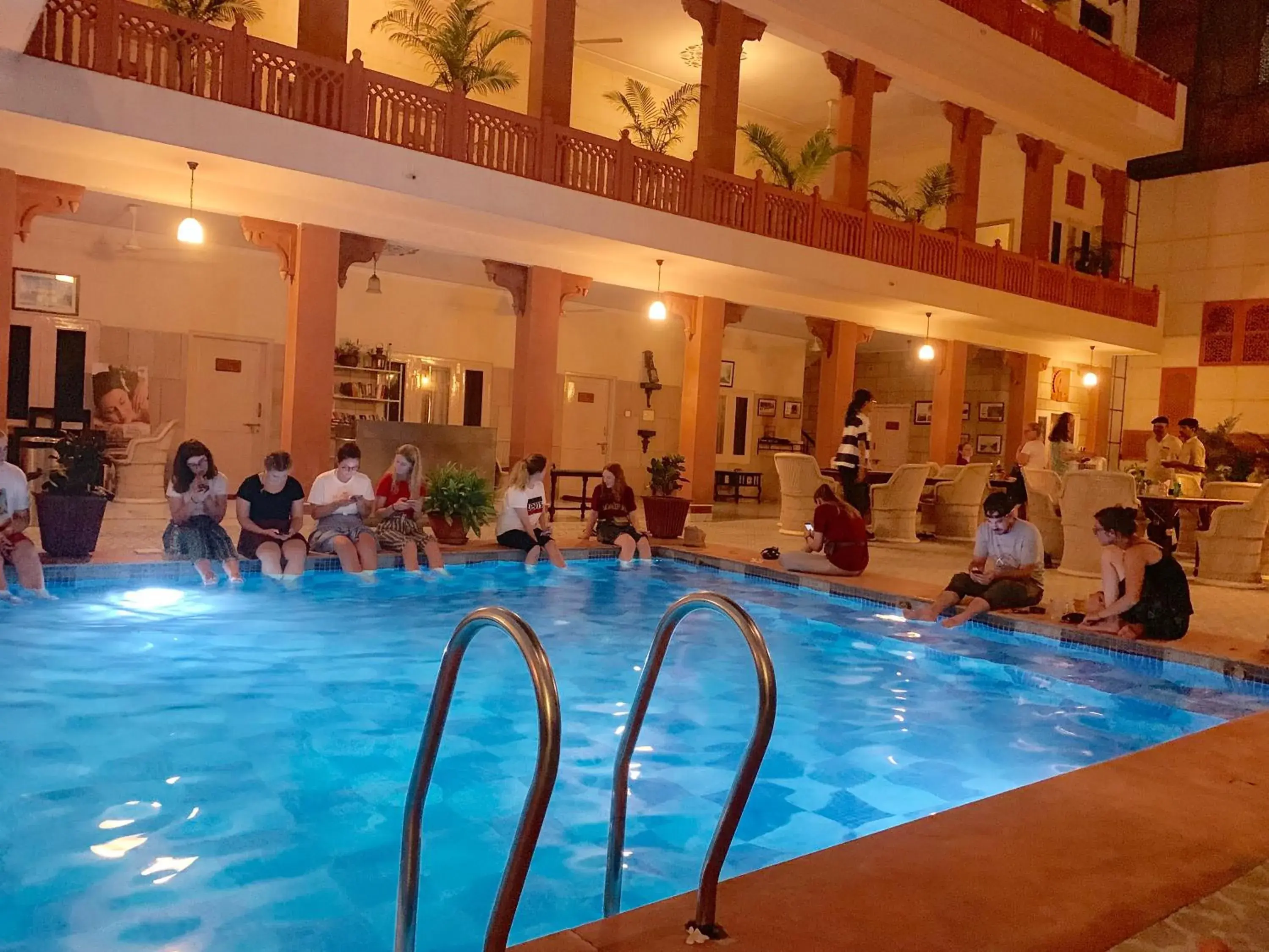 People, Swimming Pool in Suryaa Villa Jaipur - A Boutique Heritage Haveli