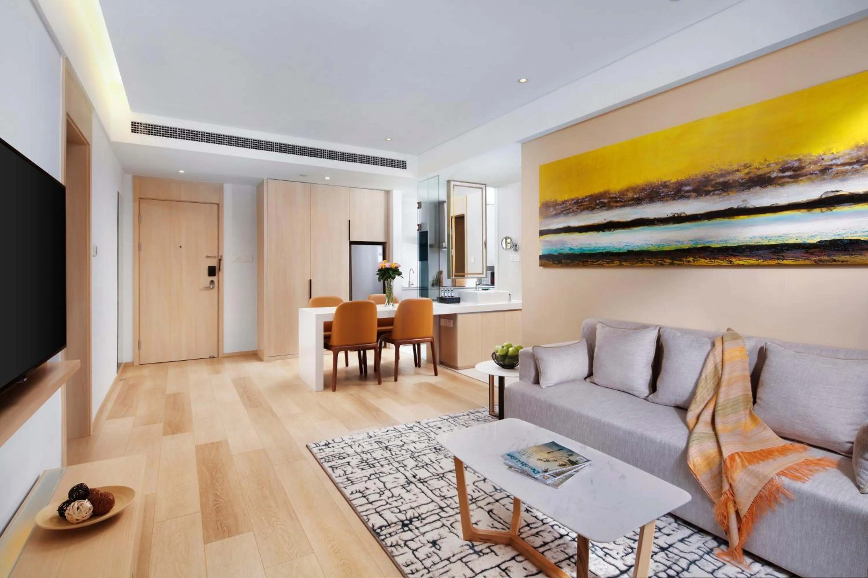 Living room in Sincere Residence Changfeng - Changfeng Ecological Business District - Near Exit 3 of Changfeng Park Station on Subway Line 15