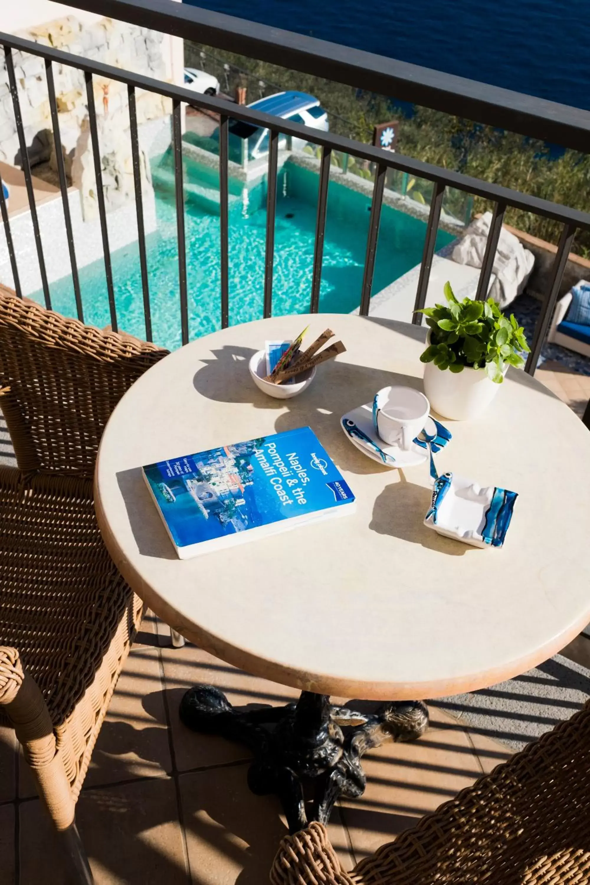 Balcony/Terrace, Pool View in Hotel Margherita