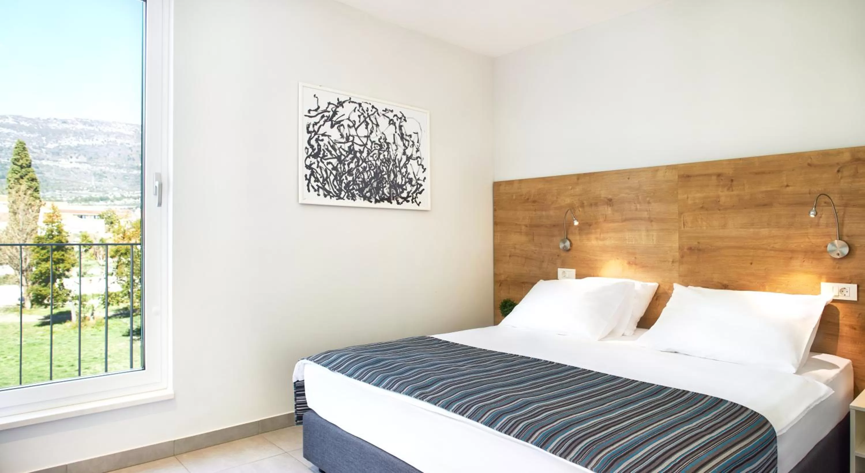 Garden view, Bed in Hotel Štacija