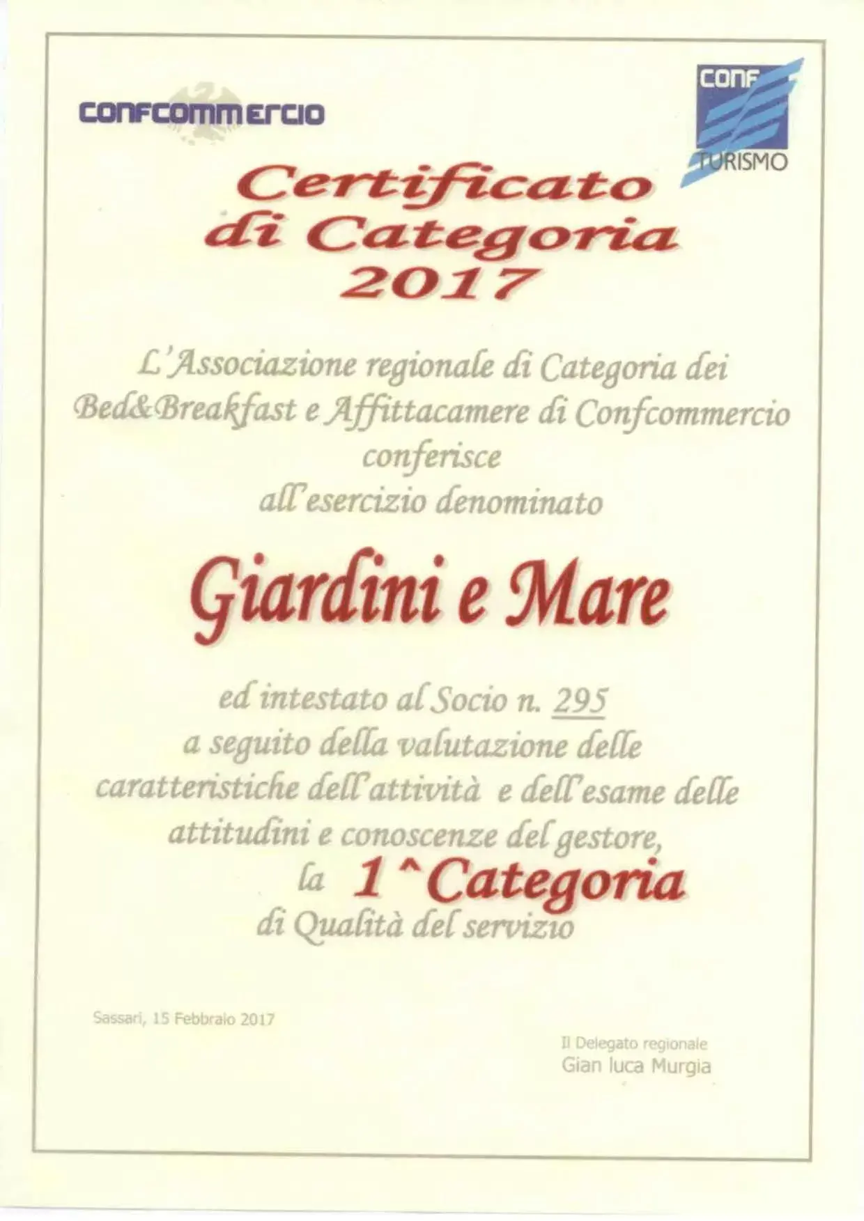 Certificate/Award in Giardini e Mare