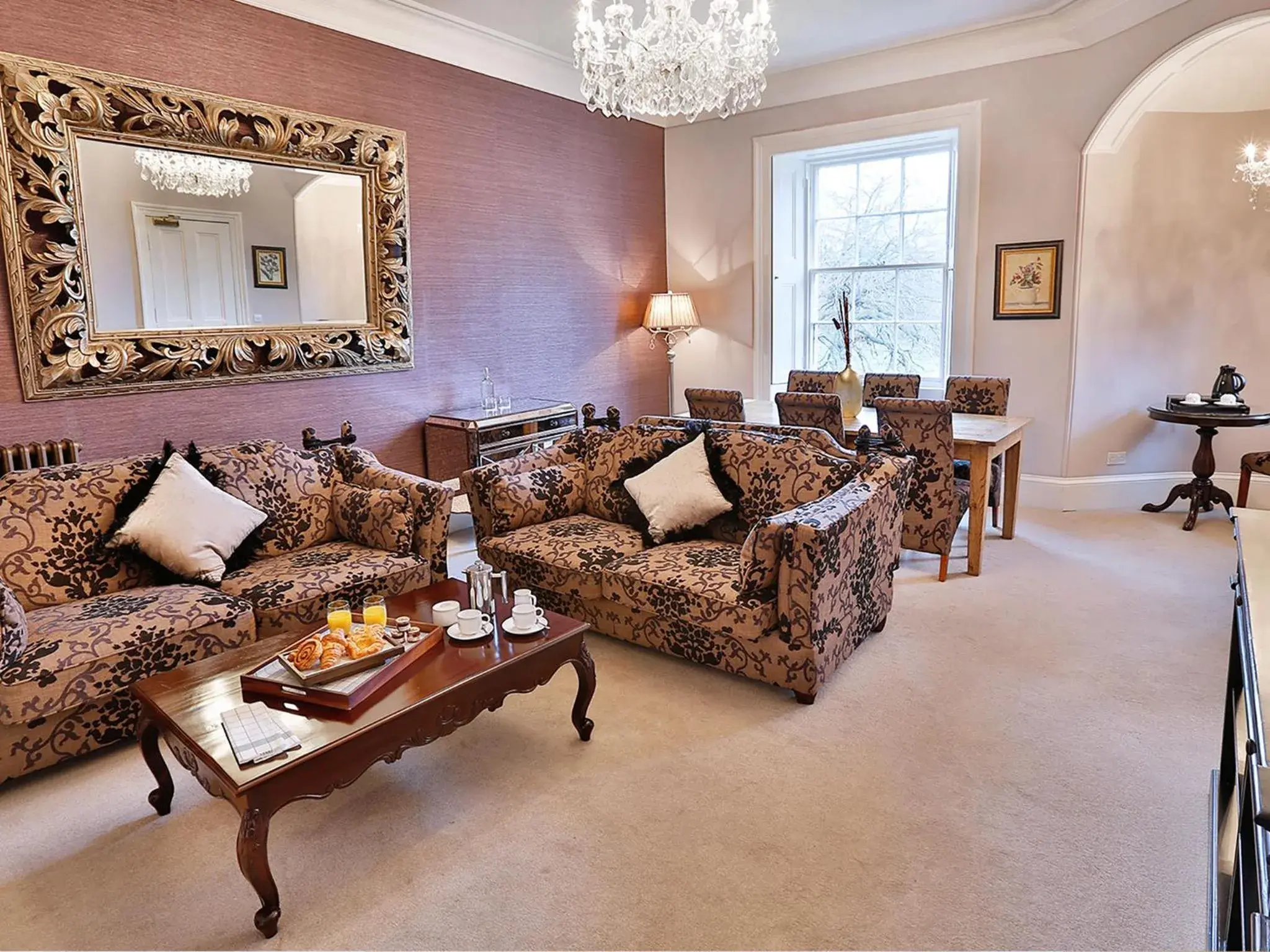 Living room, Seating Area in Carberry Tower Mansion House and Estate