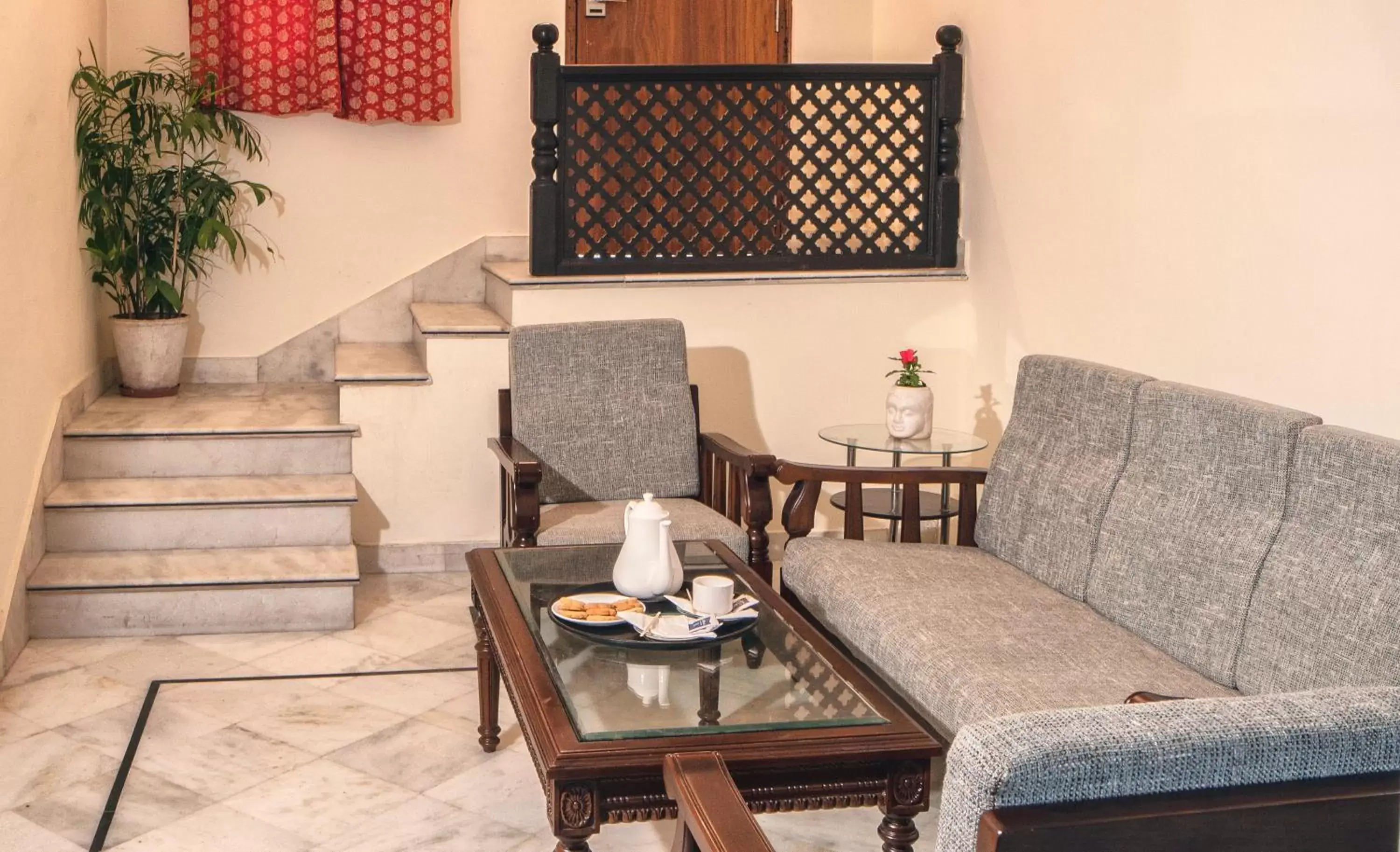 Balcony/Terrace, Seating Area in Swaroop Vilas - Lake Facing Boutique Hotel