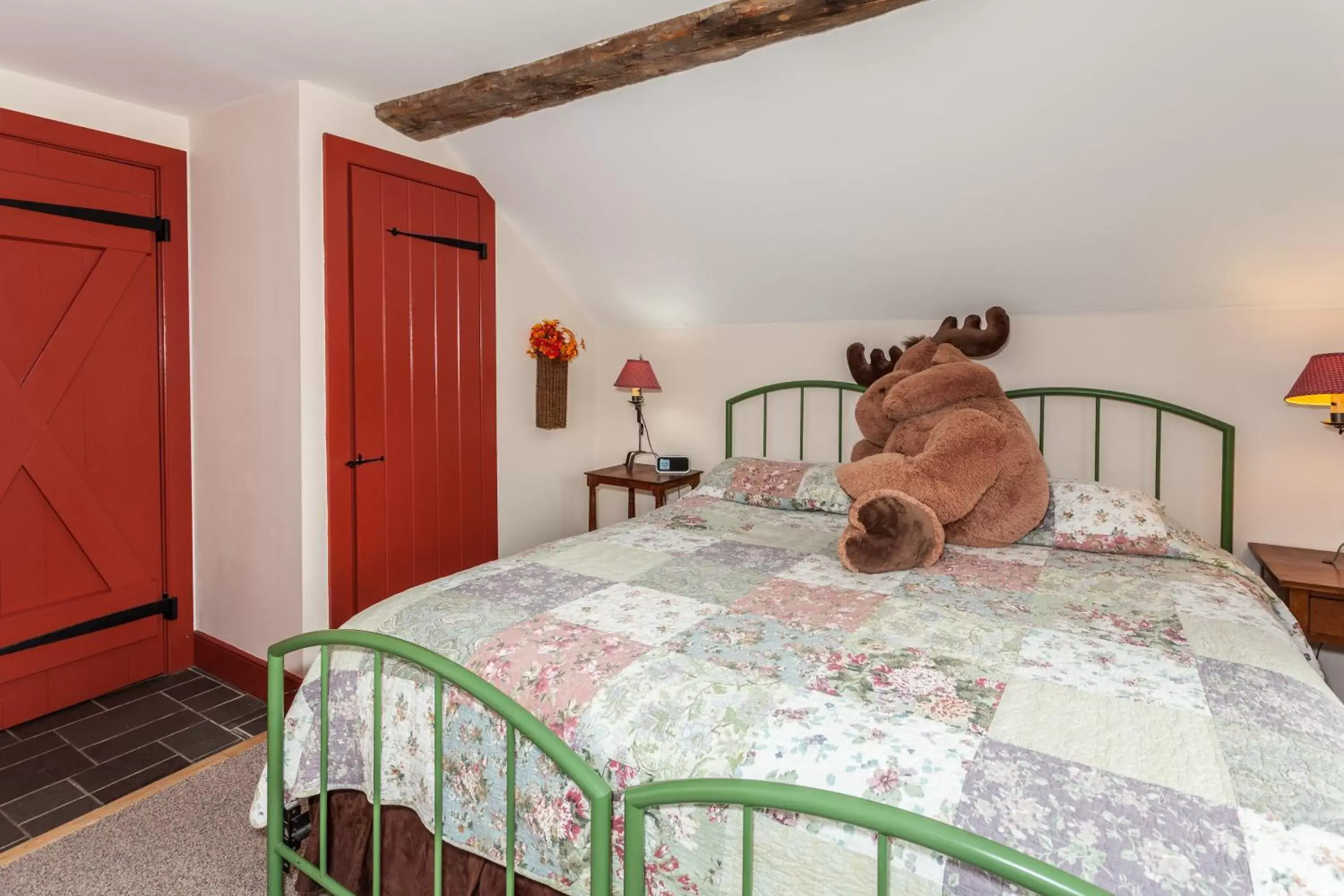 Decorative detail, Bed in Inn at Buck Hollow Farm