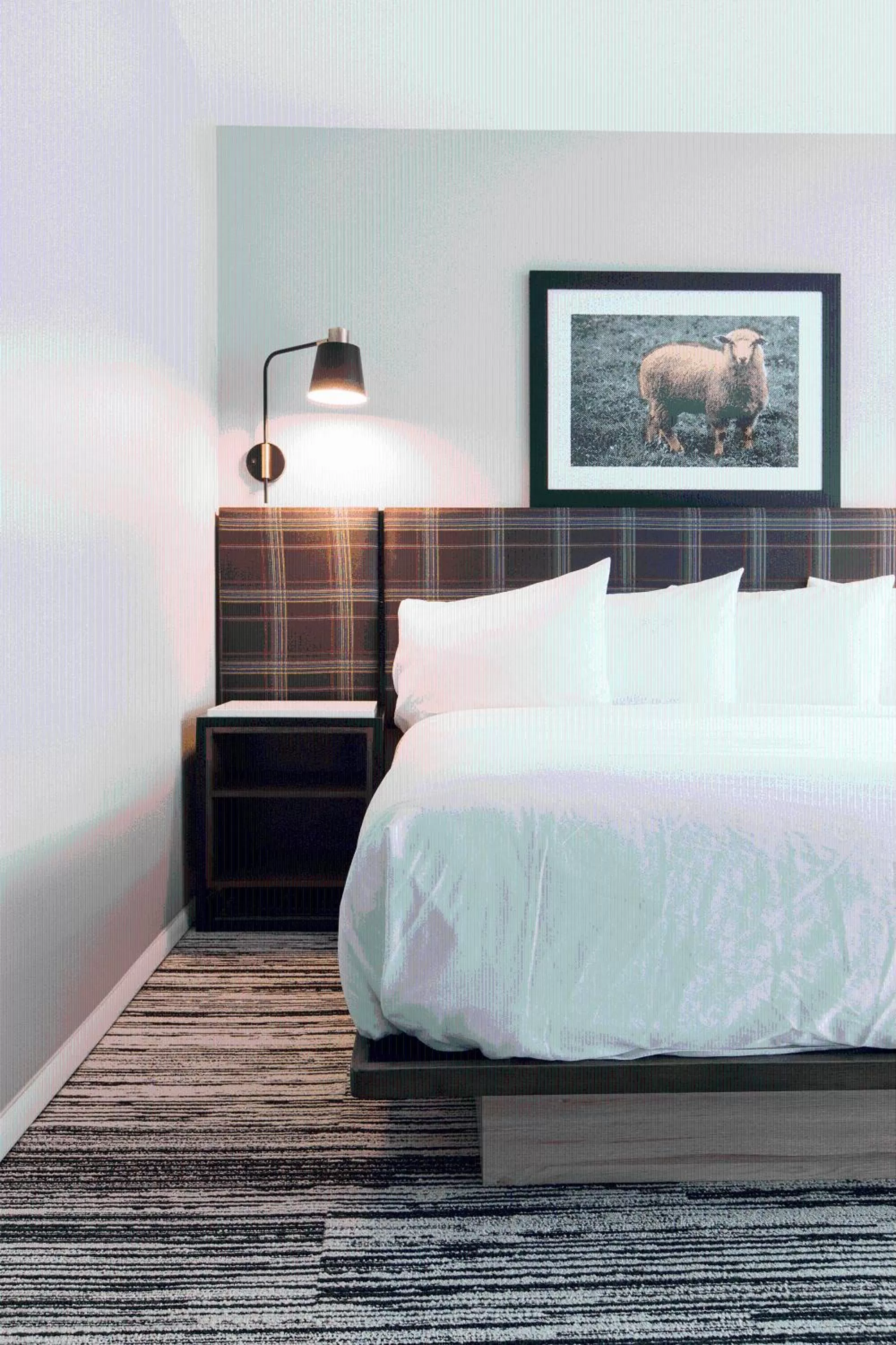 Decorative detail, Bed in Hotel Ketchum