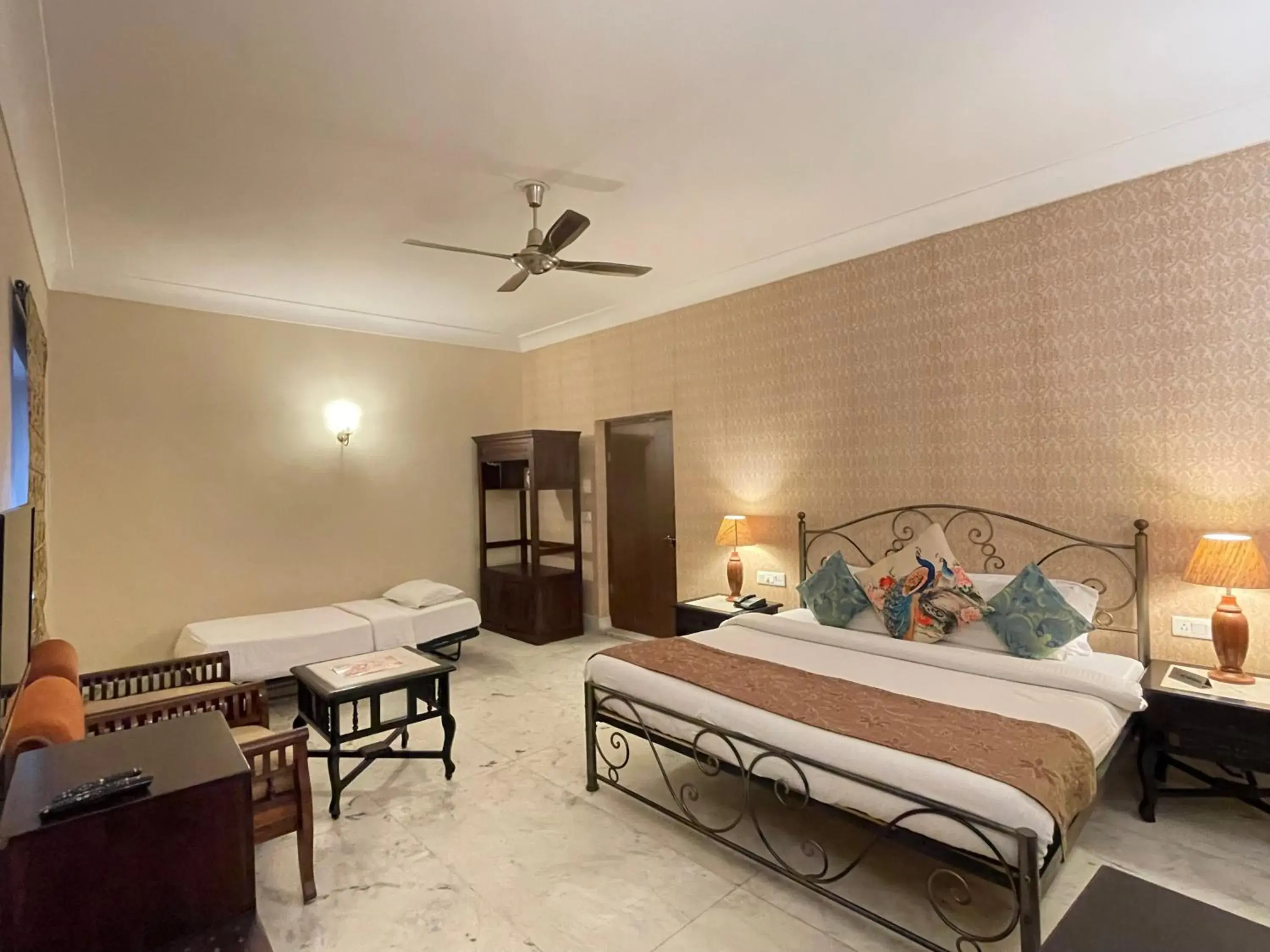 Photo of the whole room, Bed in Suryaa Villa Jaipur - A Boutique Heritage Haveli