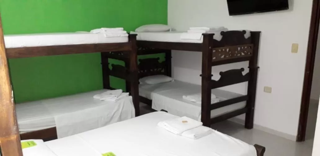 Bed in Hotel Mansión del Cesar