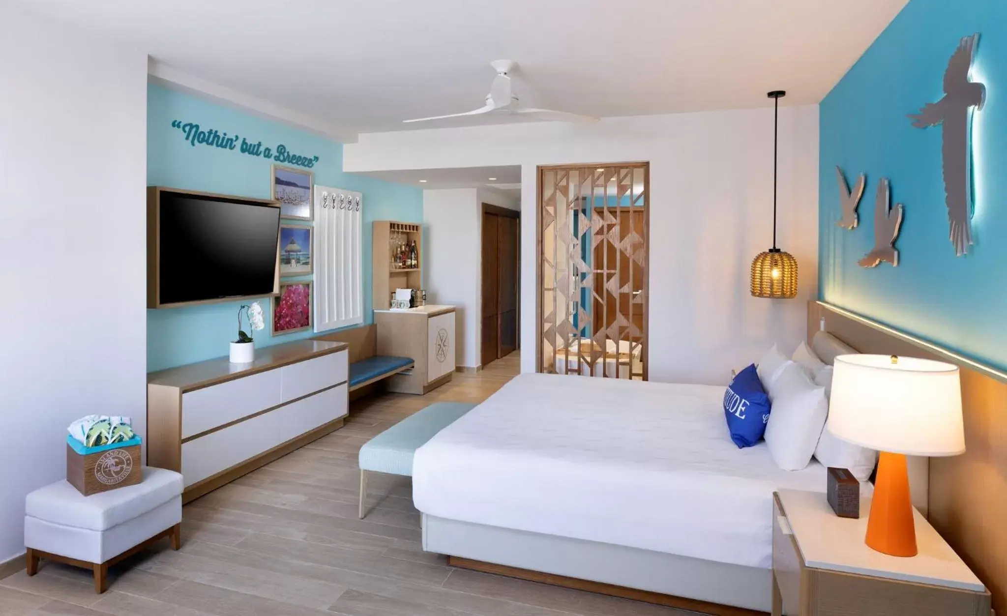 Photo of the whole room, TV/Entertainment Center in Margaritaville Beach Resort Cap Cana Wave - An All-Inclusive Experience for All