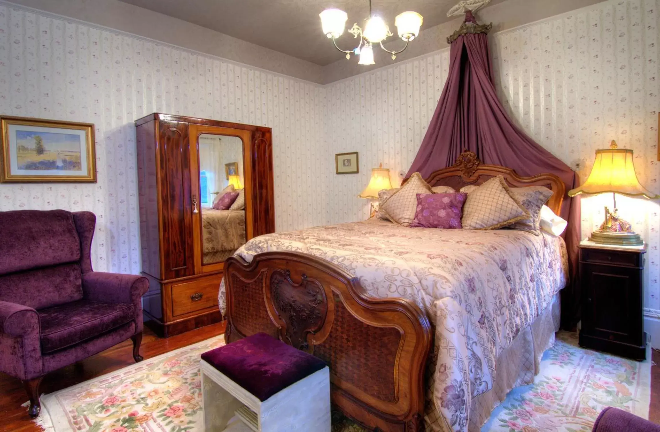 Bedroom, Bed in Gingerbread Mansion