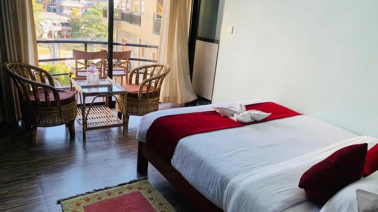 Bed in The North Face Inn