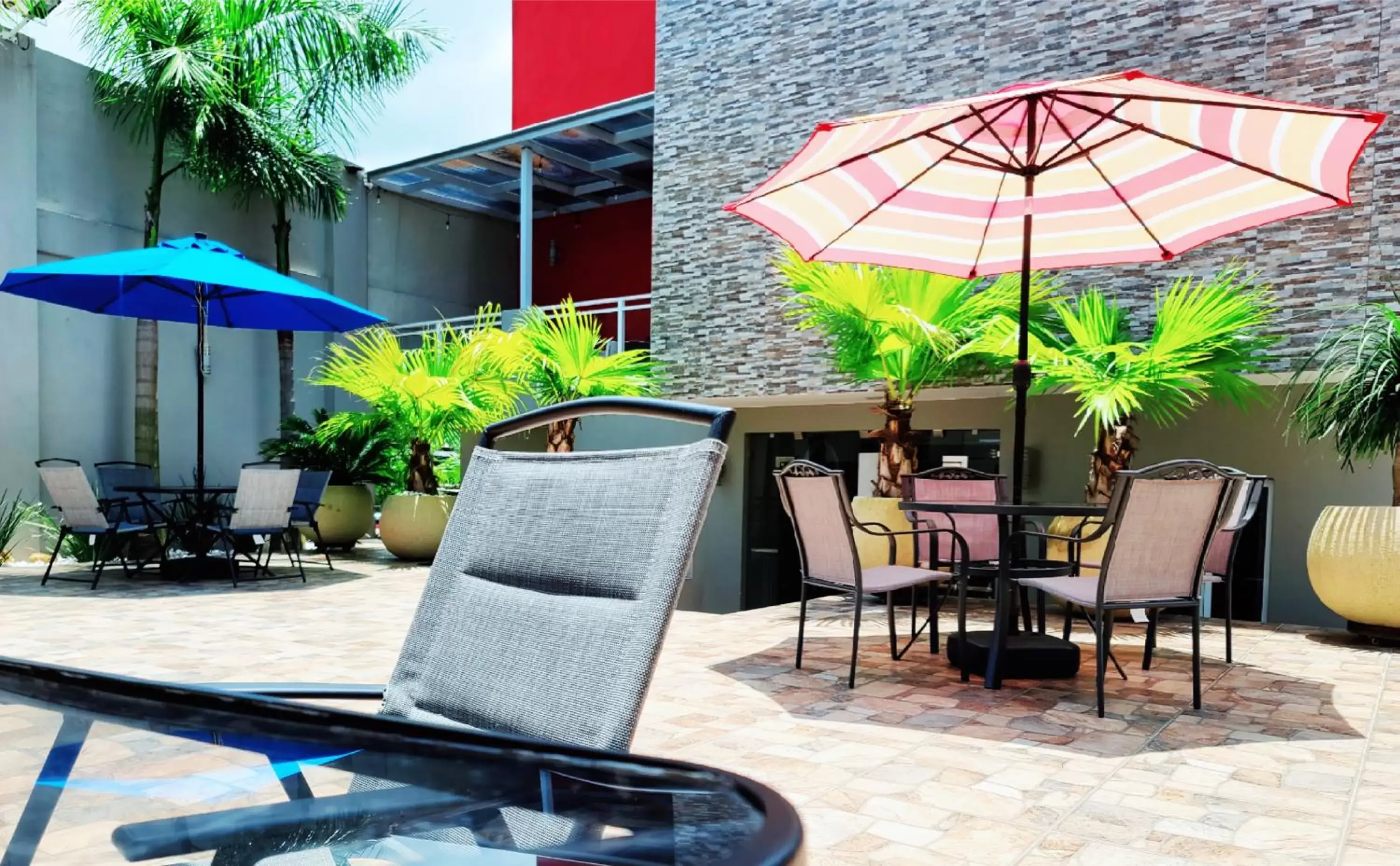 Patio, Swimming Pool in Hotel Real de Lua