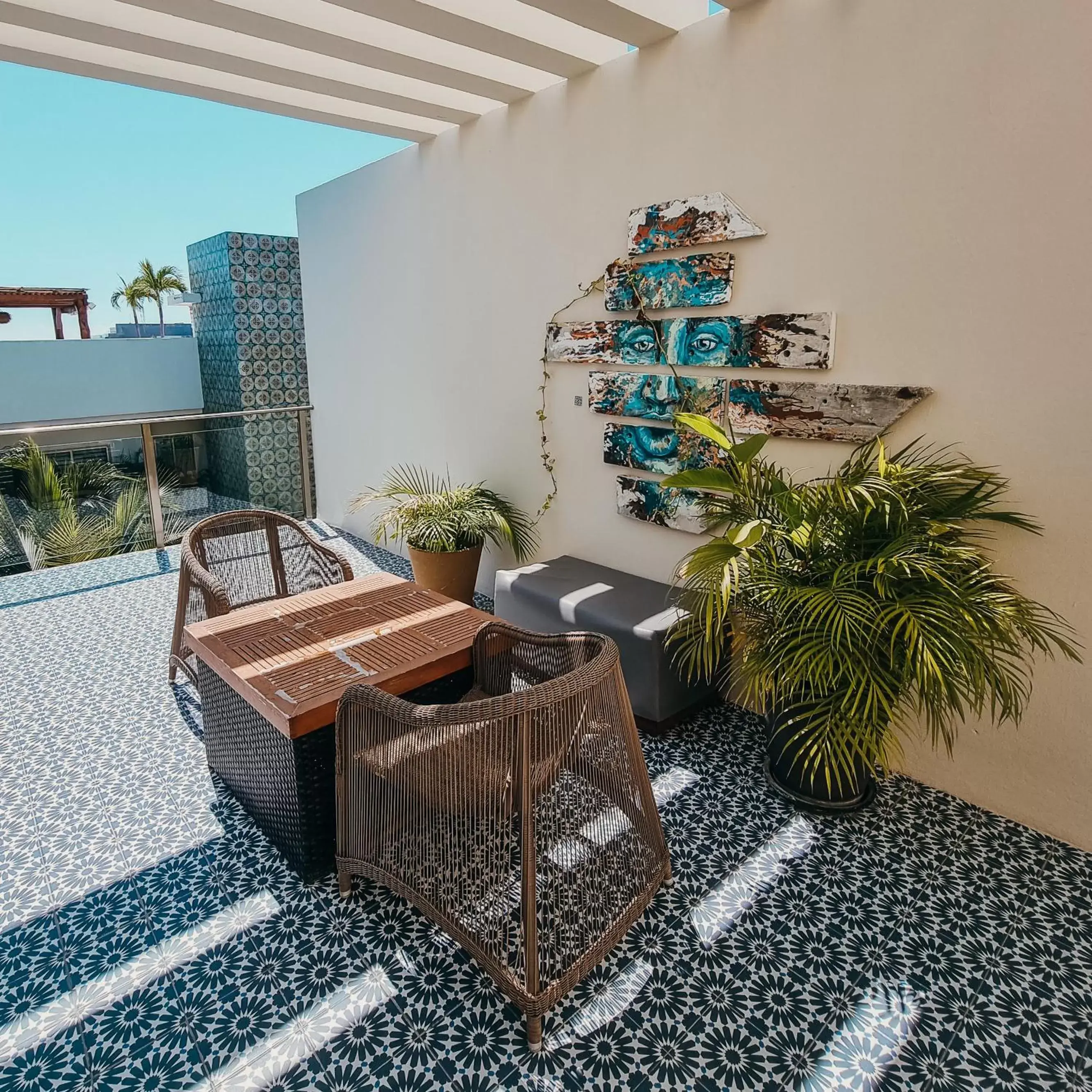 Seating area in The Palm at Playa