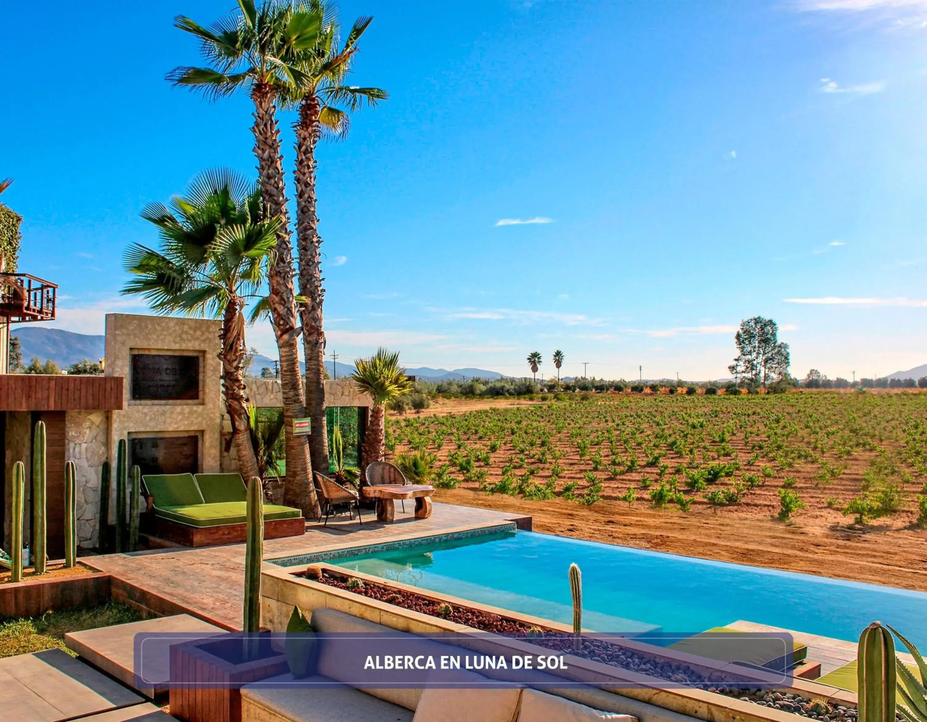 Swimming pool in Hotel Boutique Valle de Guadalupe