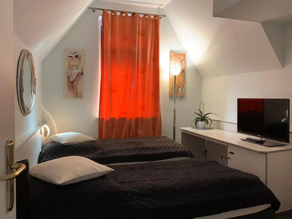 Bed in Hotel Blaufuchs