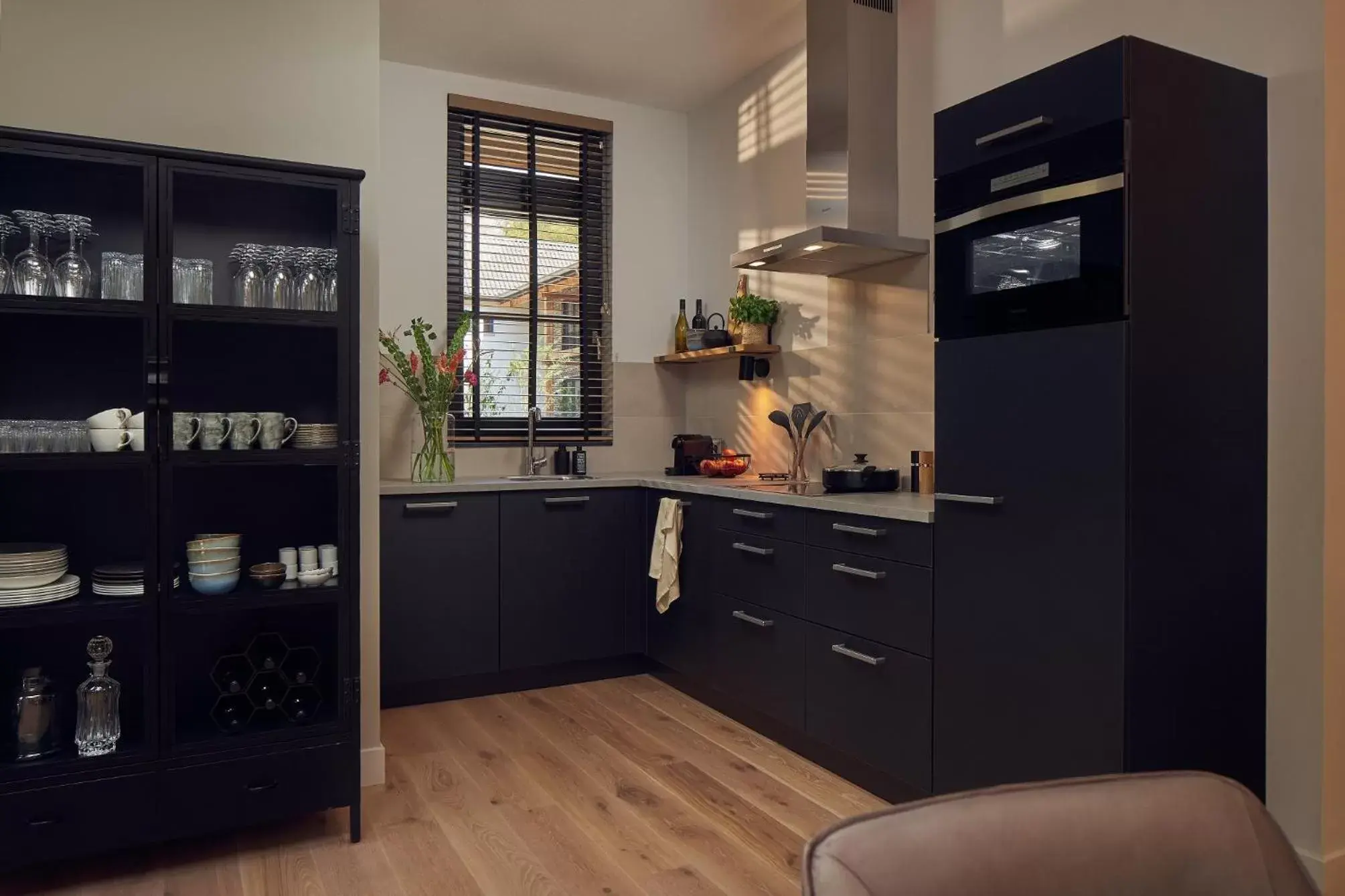 Kitchen or kitchenette in Boutique Hotel Beekhuizen