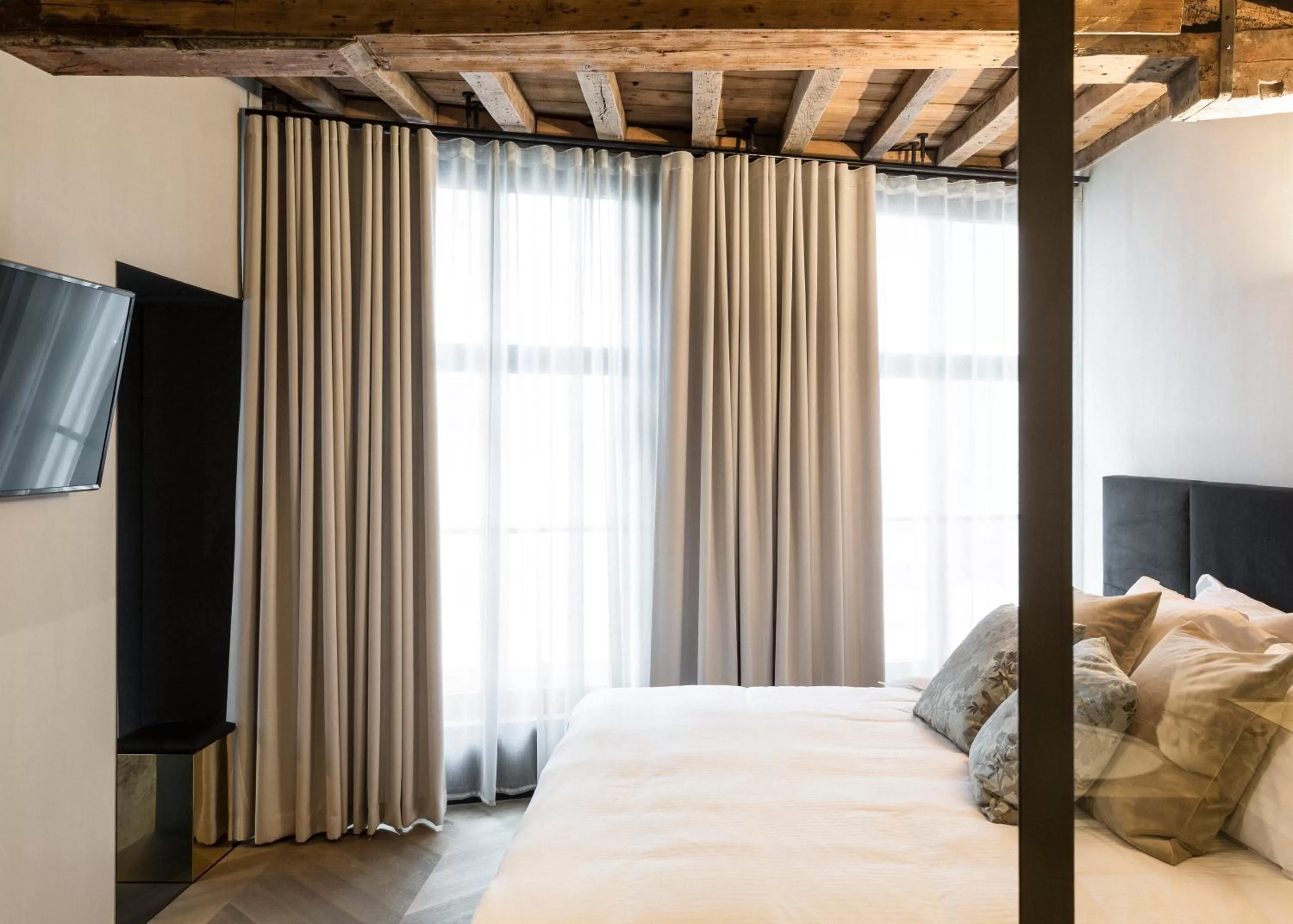 Bed in Gulde Schoen Luxury Studio-apartments