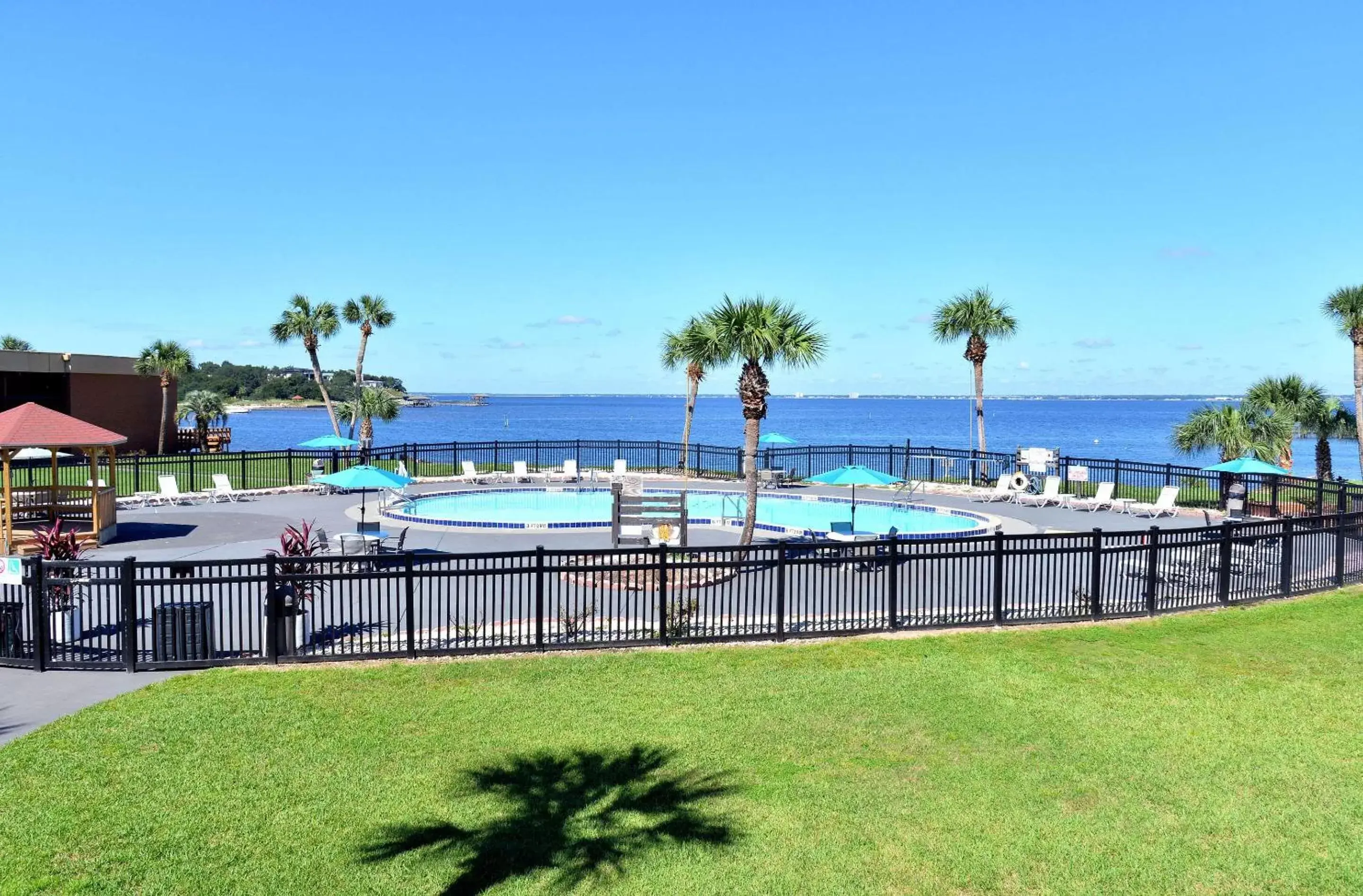 On site, Swimming Pool in Quality Inn & Suites on the Bay near Pensacola Beach