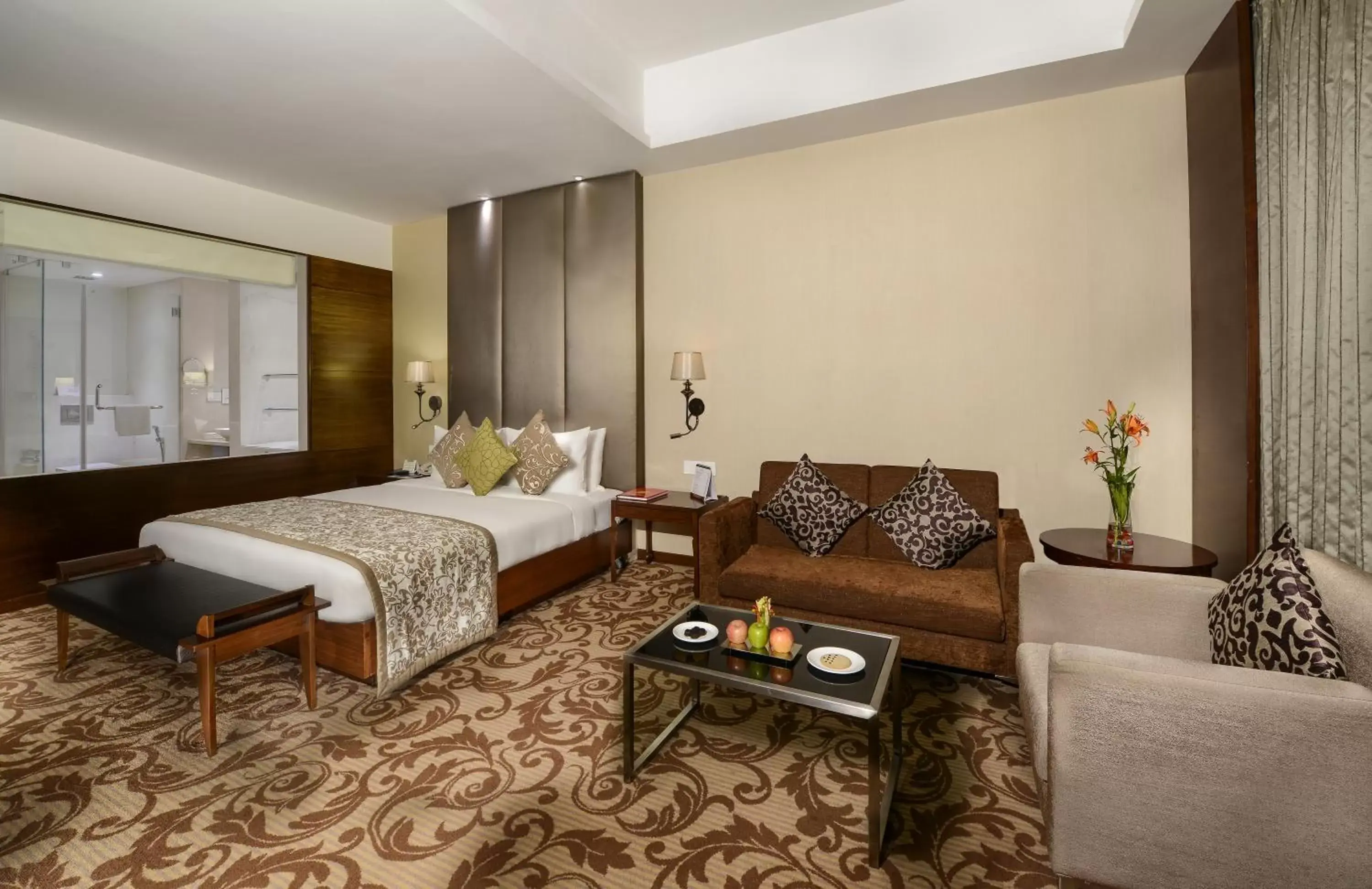 Bed in Pride Plaza Hotel, Kolkata