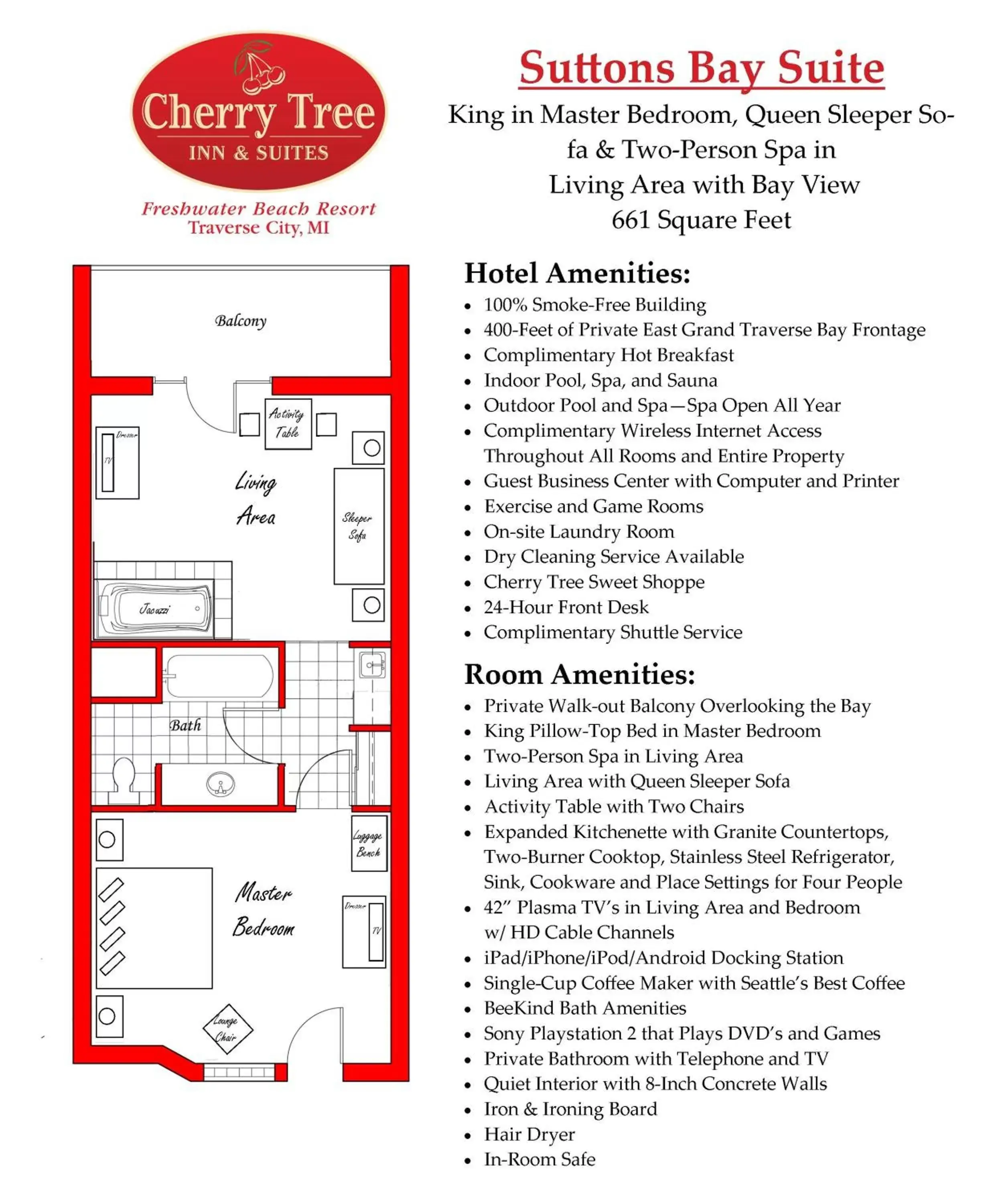 Photo of the whole room, Floor Plan in Cherry Tree Inn & Suites