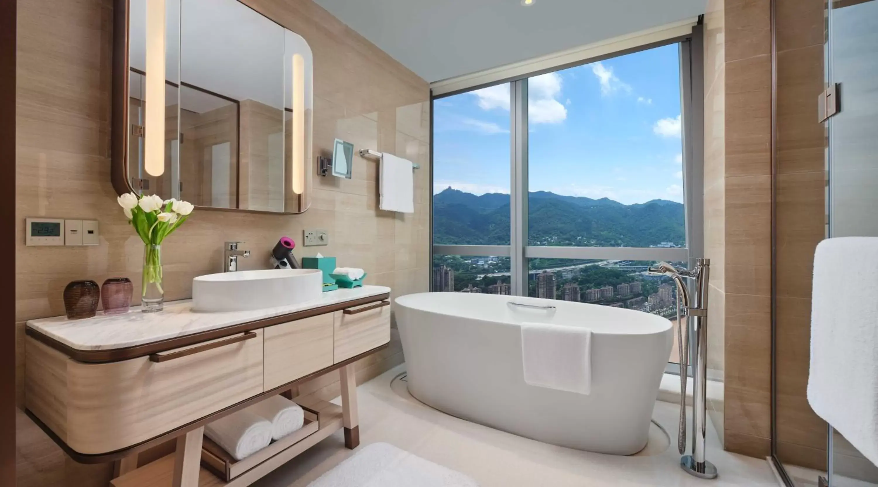 City view, Bathroom in InterContinental Chongqing Raffles City, an IHG Hotel