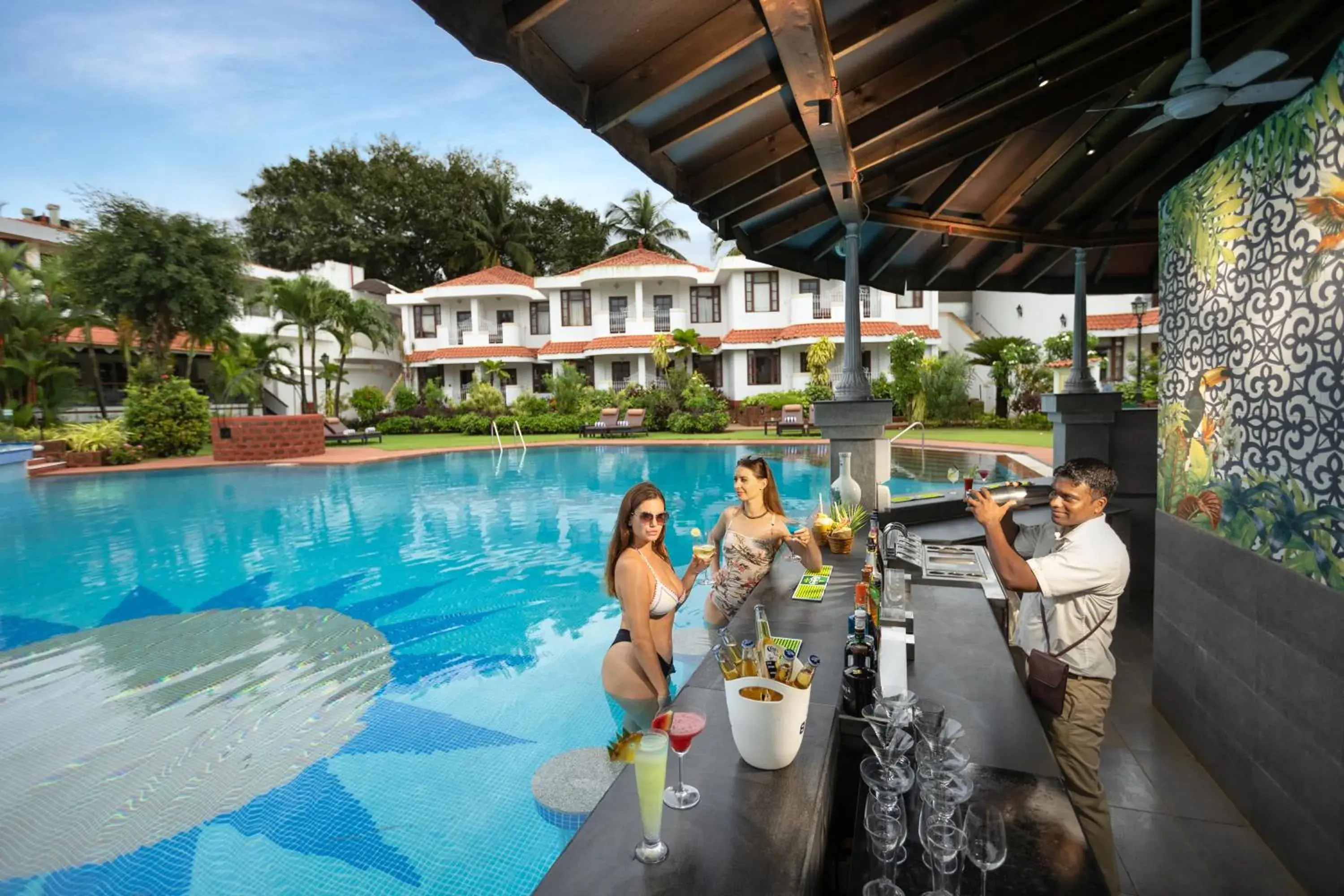 People, Swimming Pool in Heritage Village Resort & Spa Goa