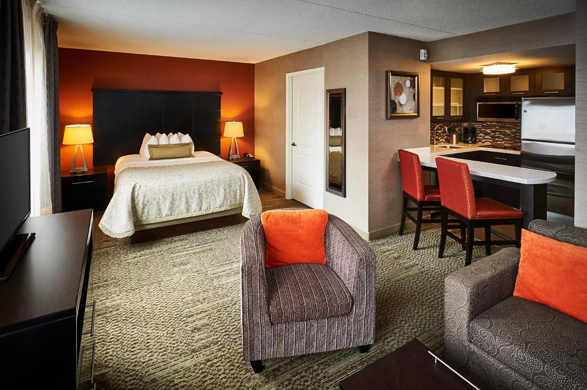 Bedroom, Bed in Staybridge Suites Hamilton - Downtown by IHG Bedroom, Bed in Staybridge Suites Hamilton - Downtown by IHG