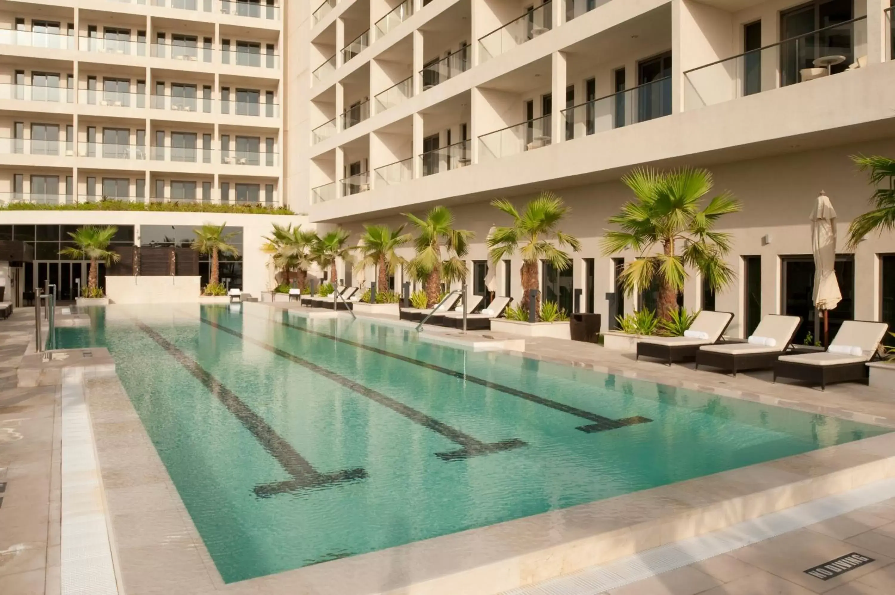 Swimming pool in Staybridge Suites Yas Island Abu Dhabi by IHG Swimming pool in Staybridge Suites Yas Island Abu Dhabi by IHG
