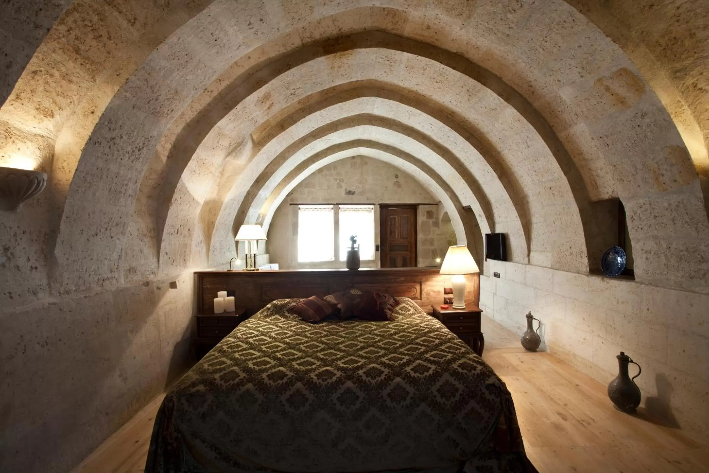 Decorative detail, Bed in Fresco Cave Suites Cappadocia