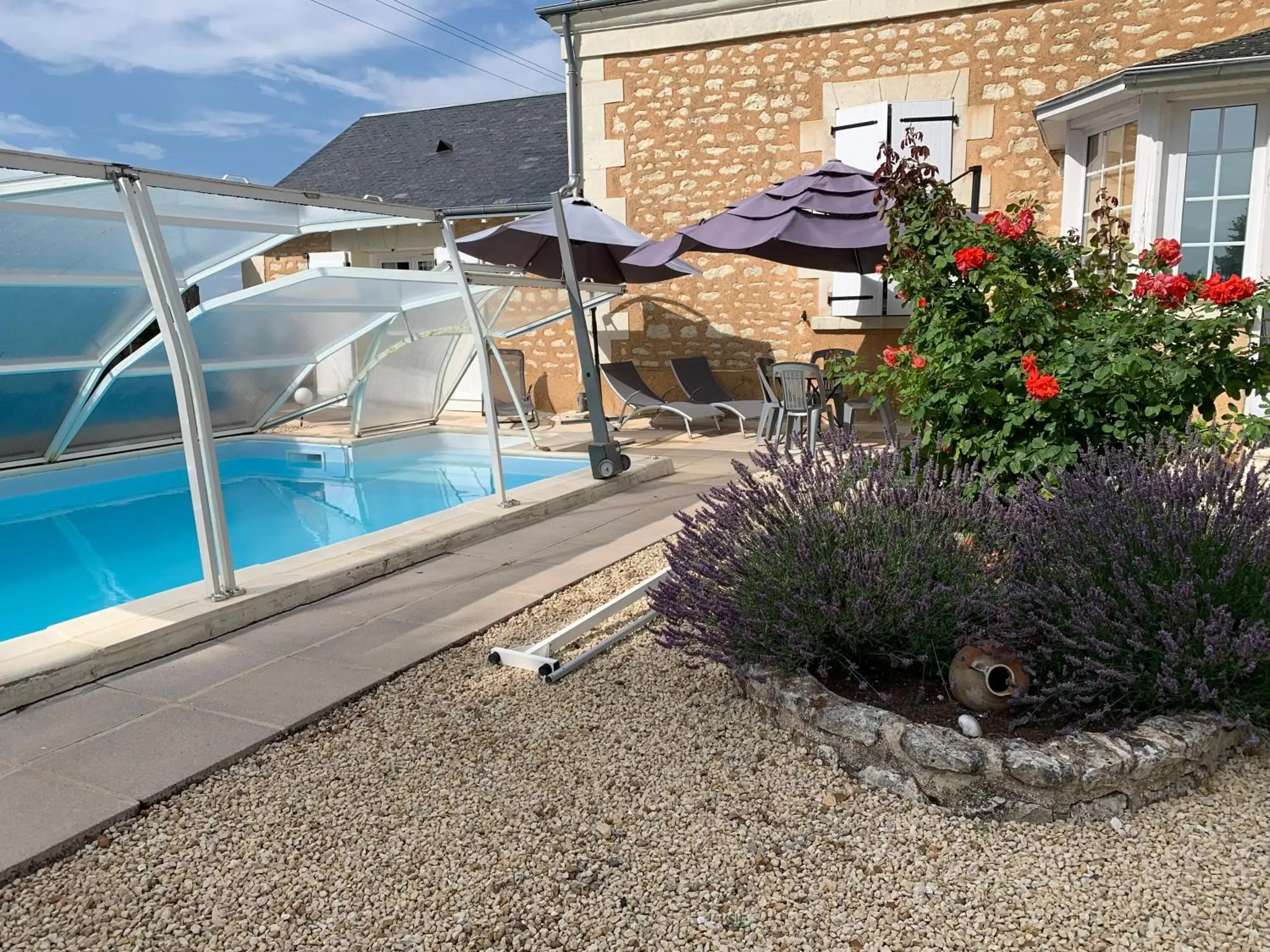 Patio, Swimming Pool in La Costonnerie