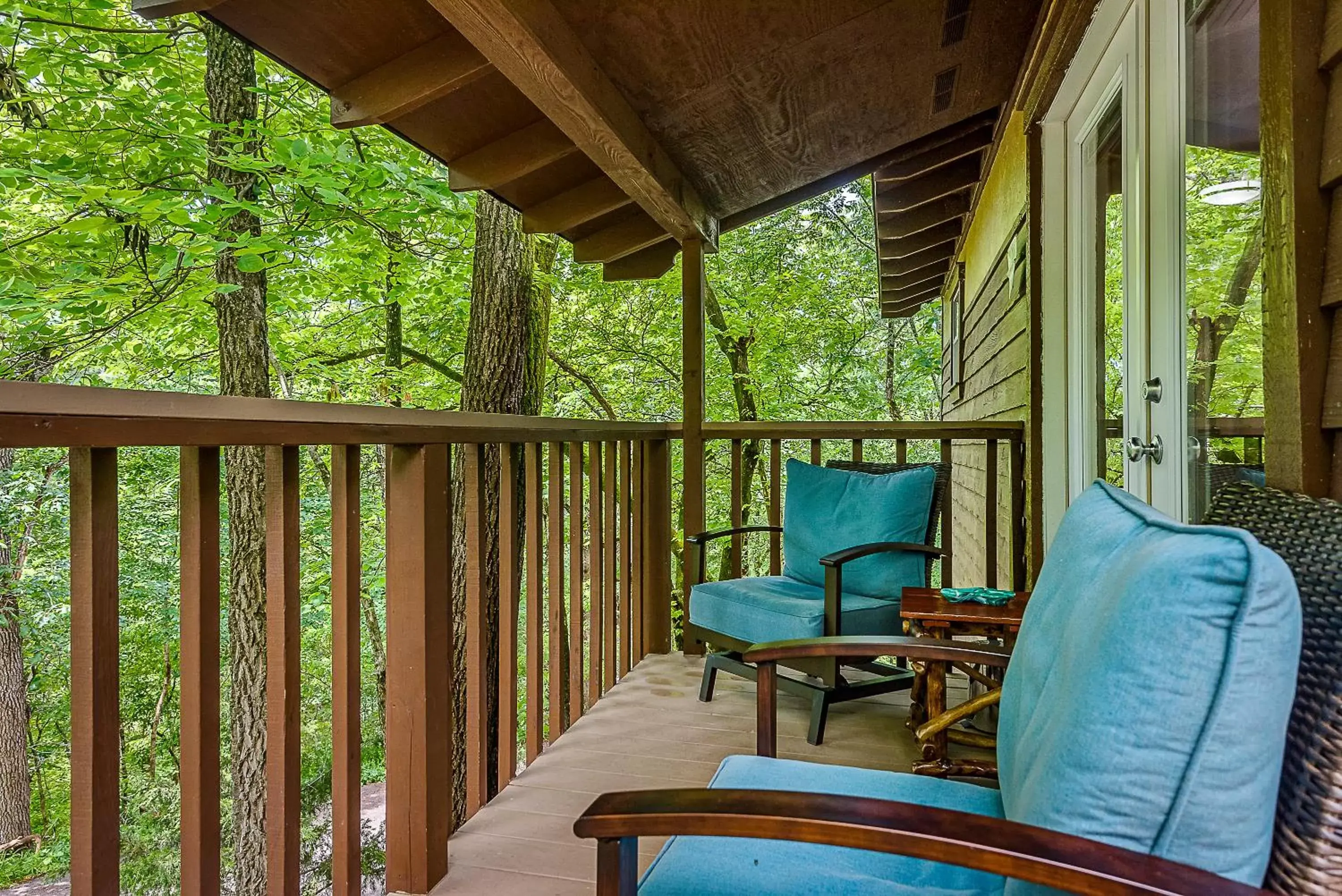 Patio, Balcony/Terrace in The Woods Cabins